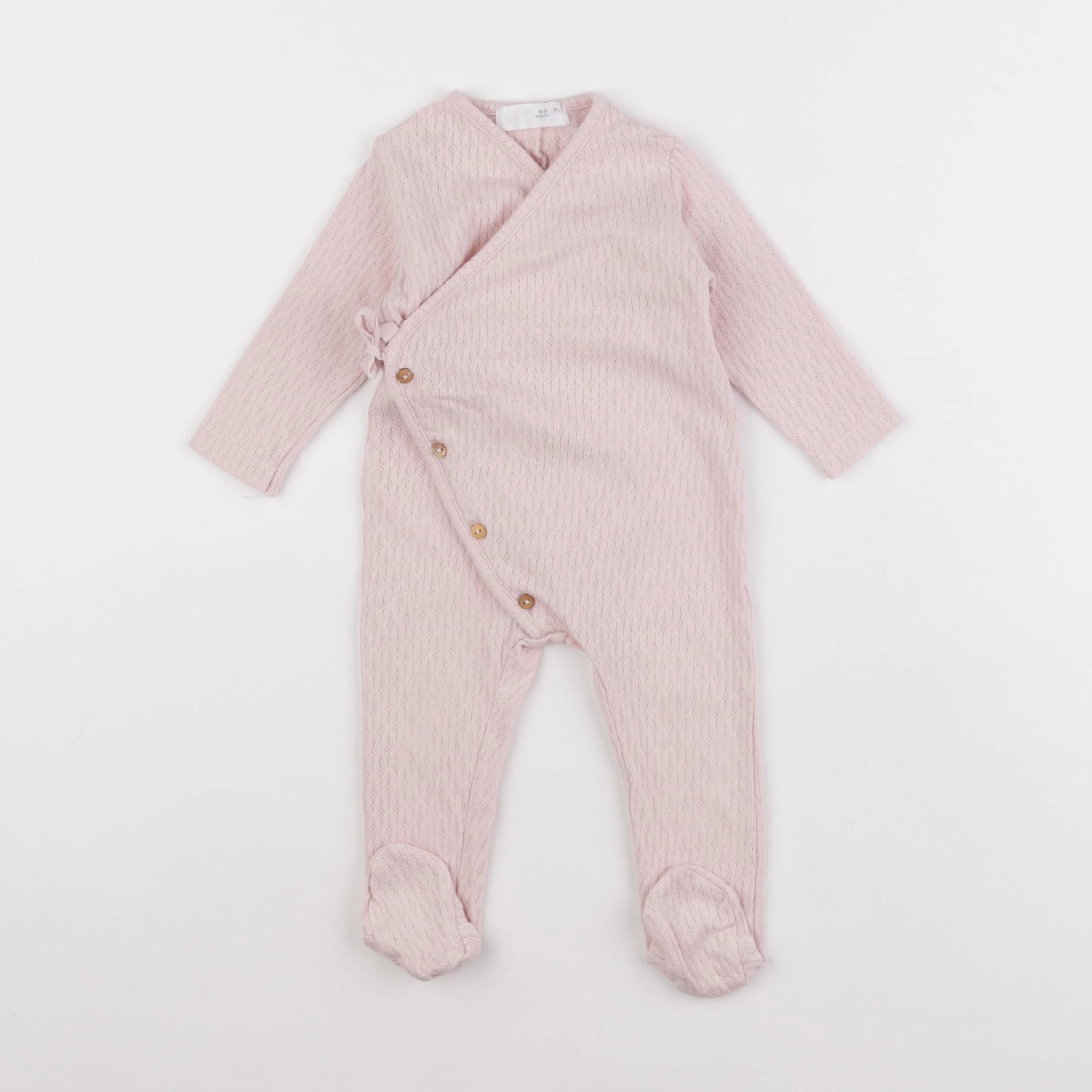 Zara - pyjama coton rose - 6/9 mois