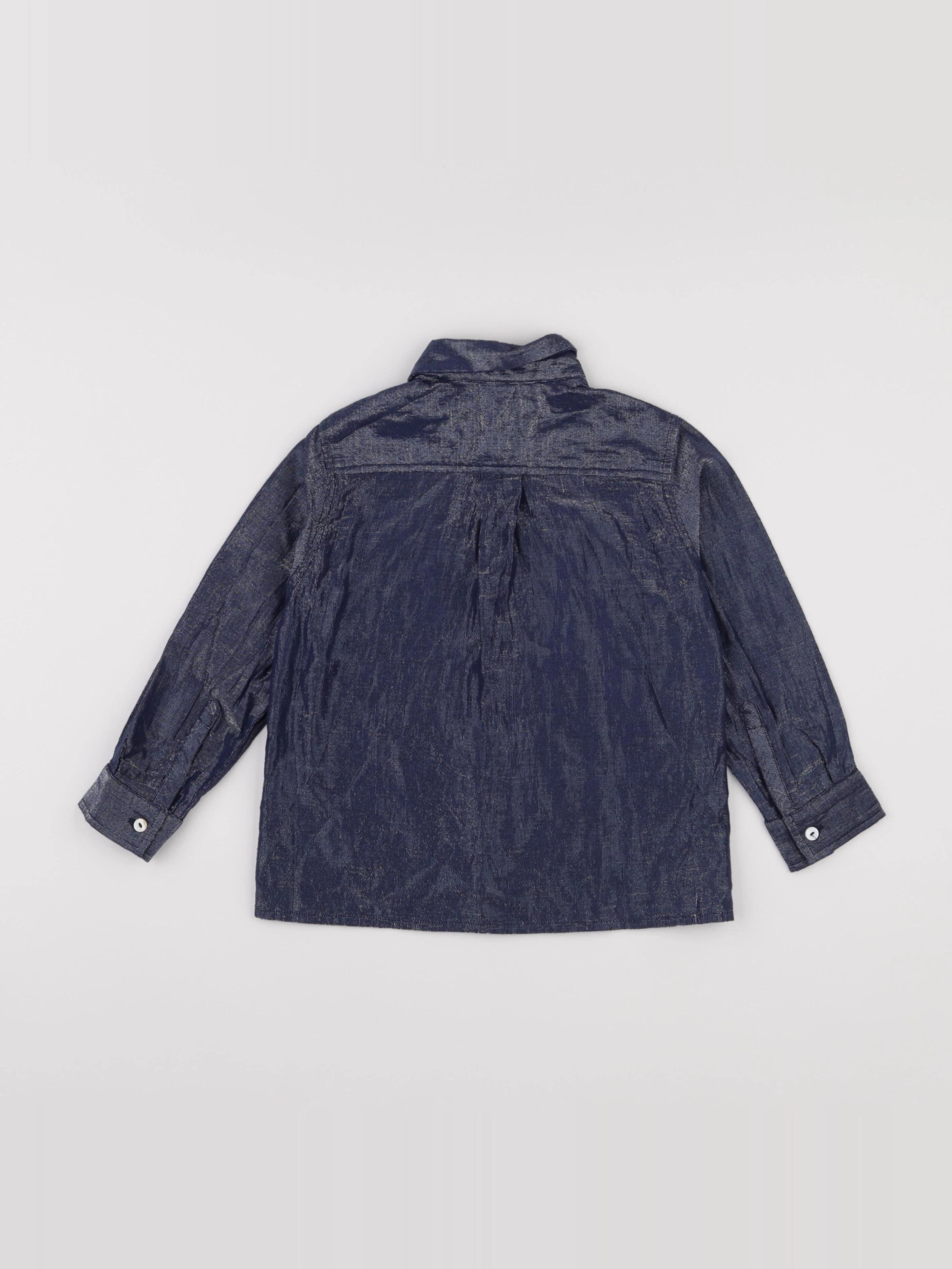 Bonton - chemise bleu, argent - 4 ans