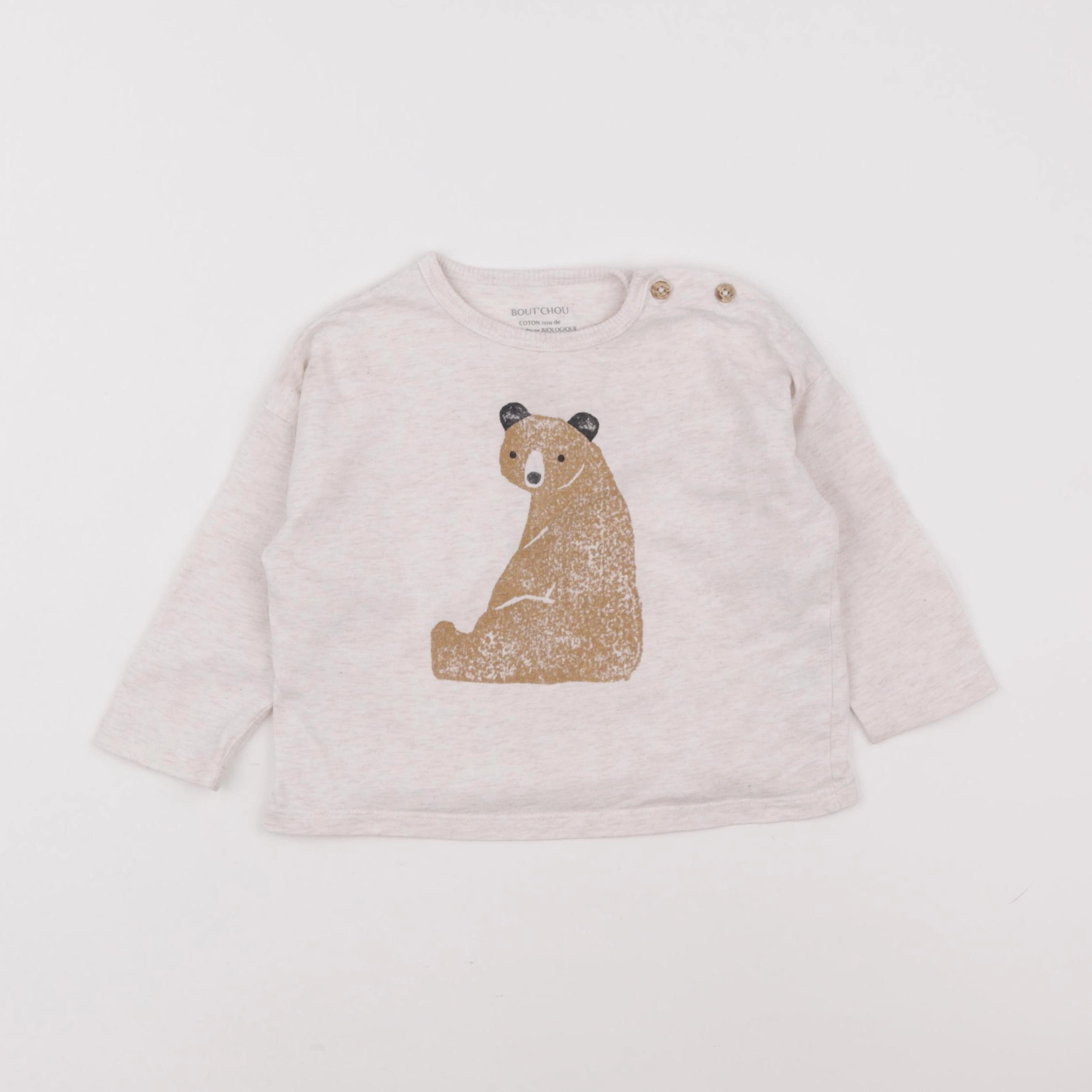 Boutchou - tee-shirt beige - 18 mois