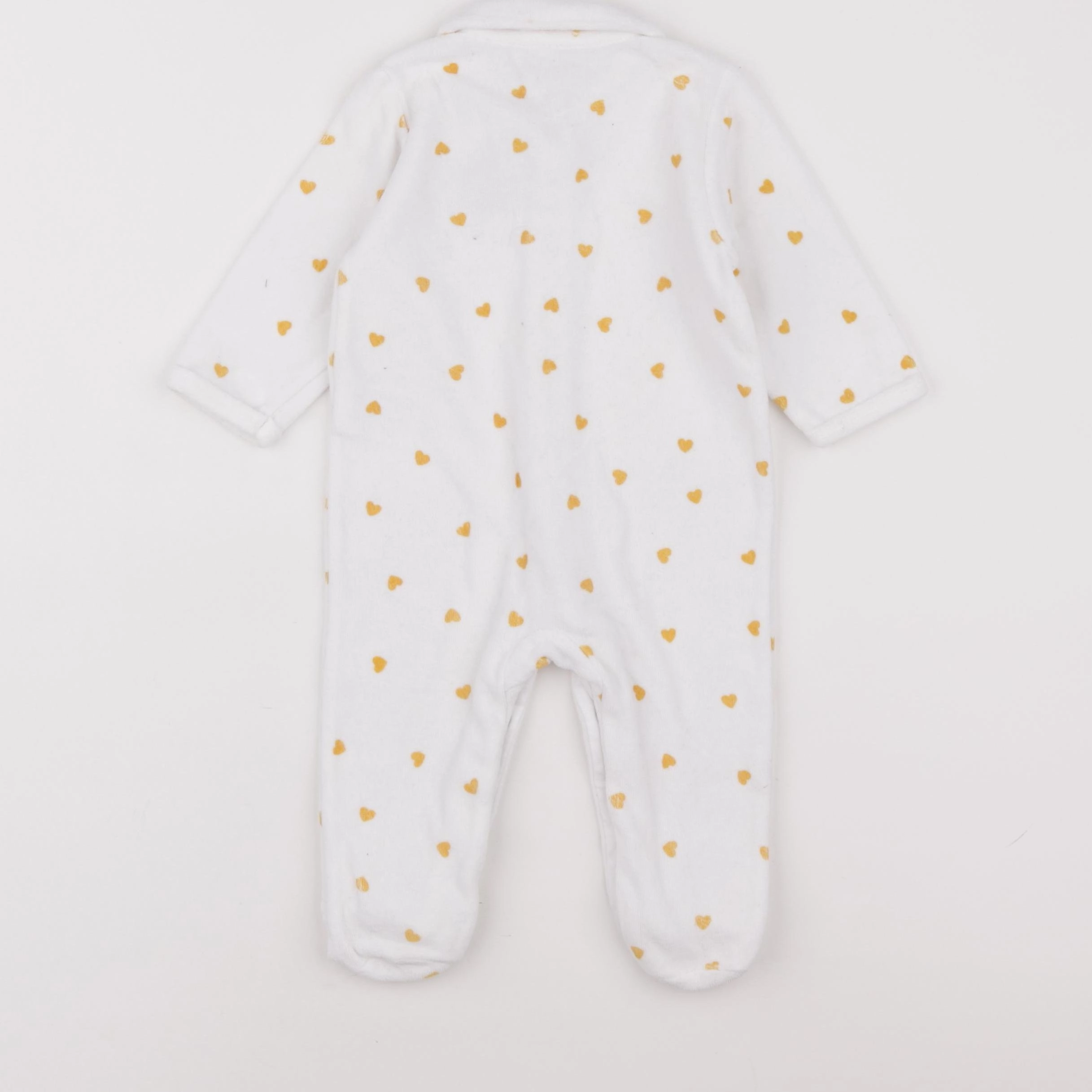 Vertbaudet - pyjama velours blanc - 6 mois