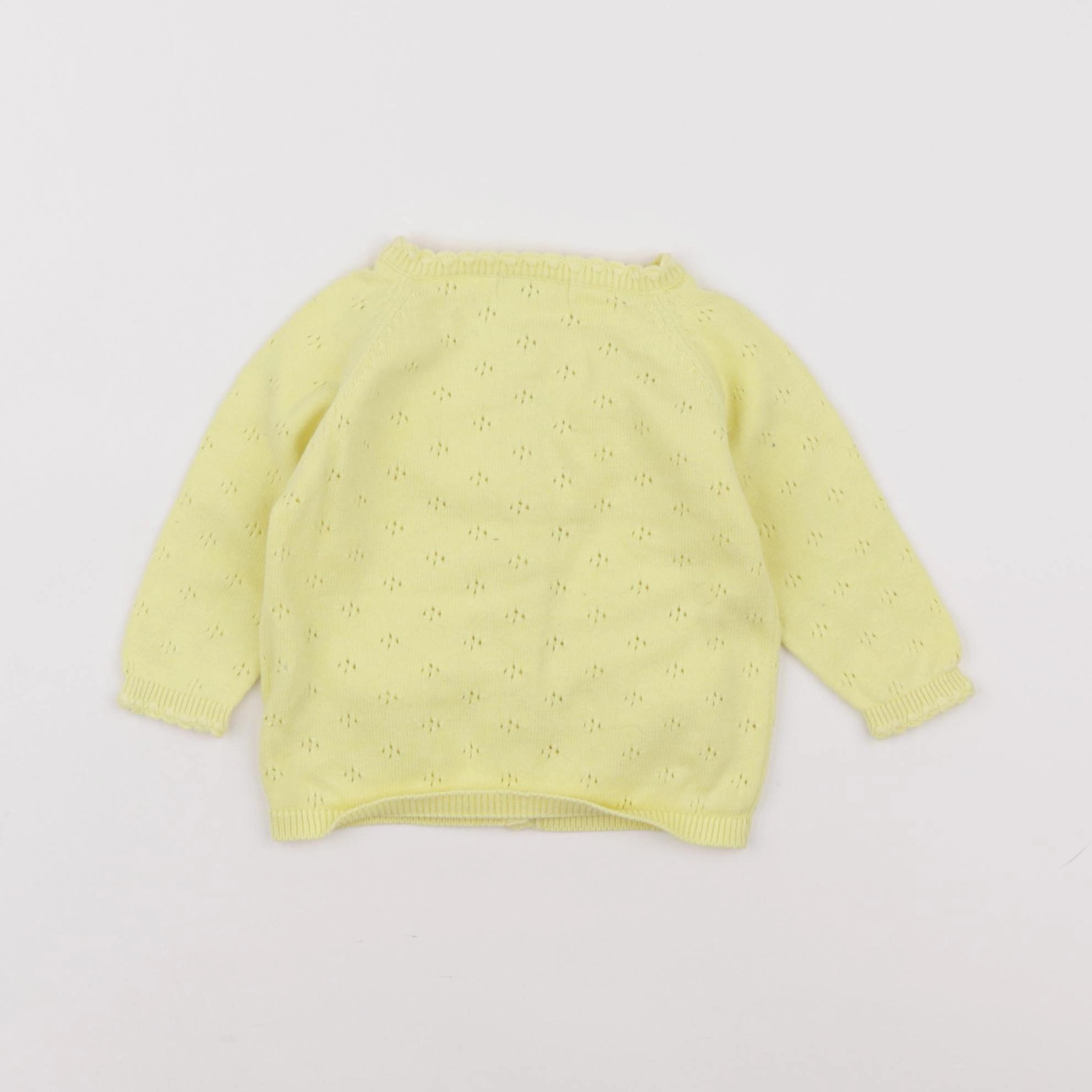 Vertbaudet - gilet jaune - 6 mois