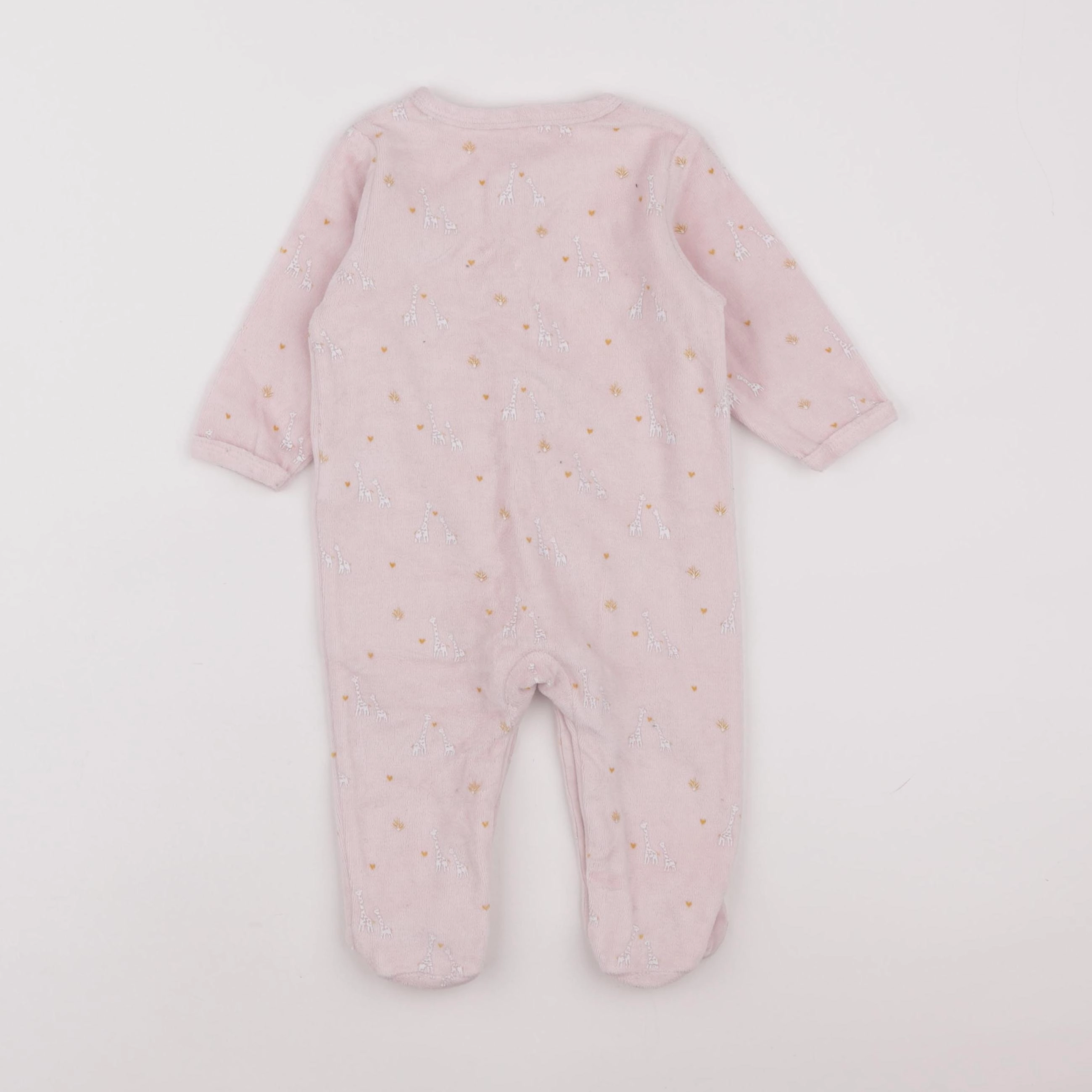 Vertbaudet - pyjama velours rose - 6 mois