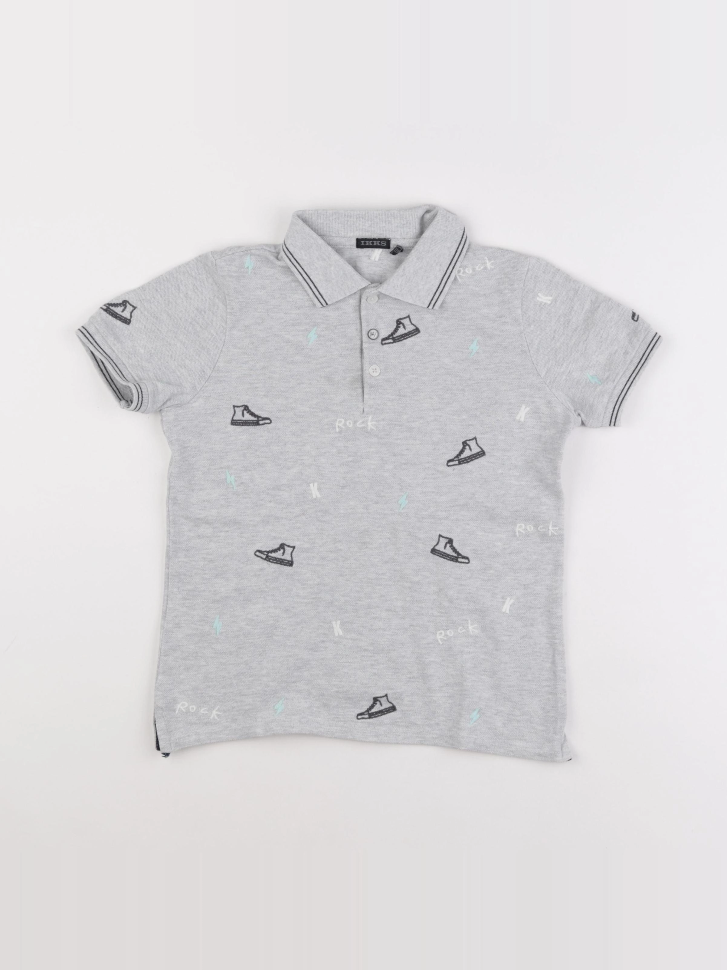 IKKS - polo gris - 8 ans