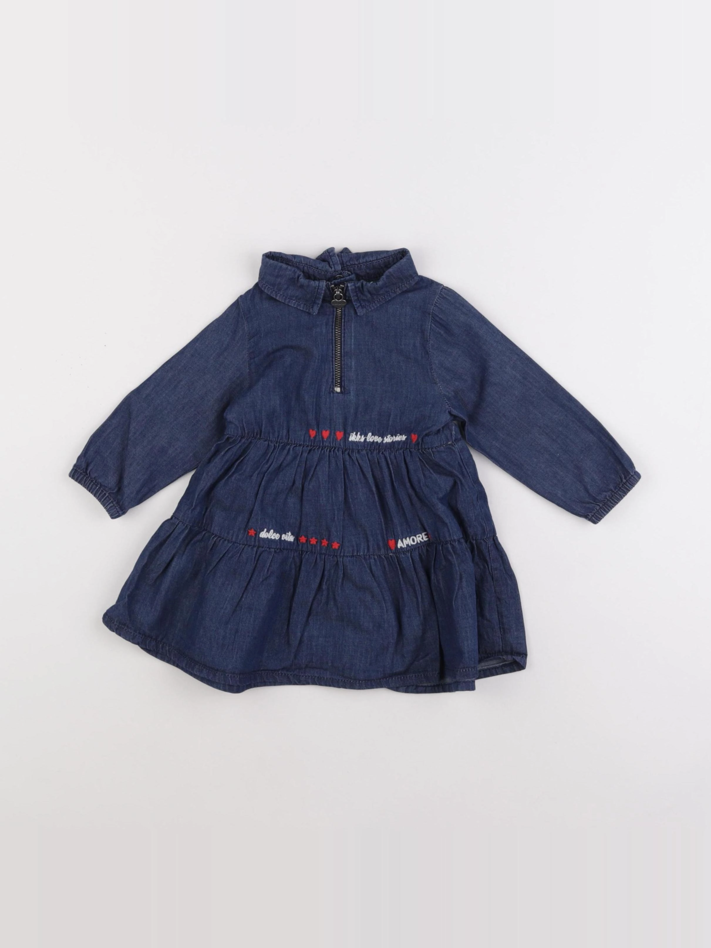 IKKS - robe bleu - 12 mois