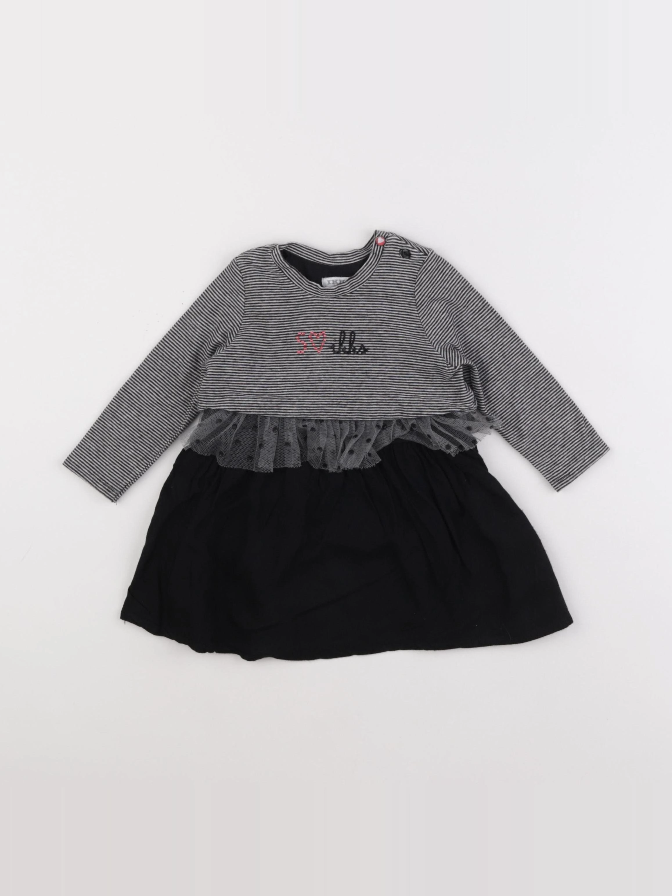 IKKS - robe noir - 12 mois