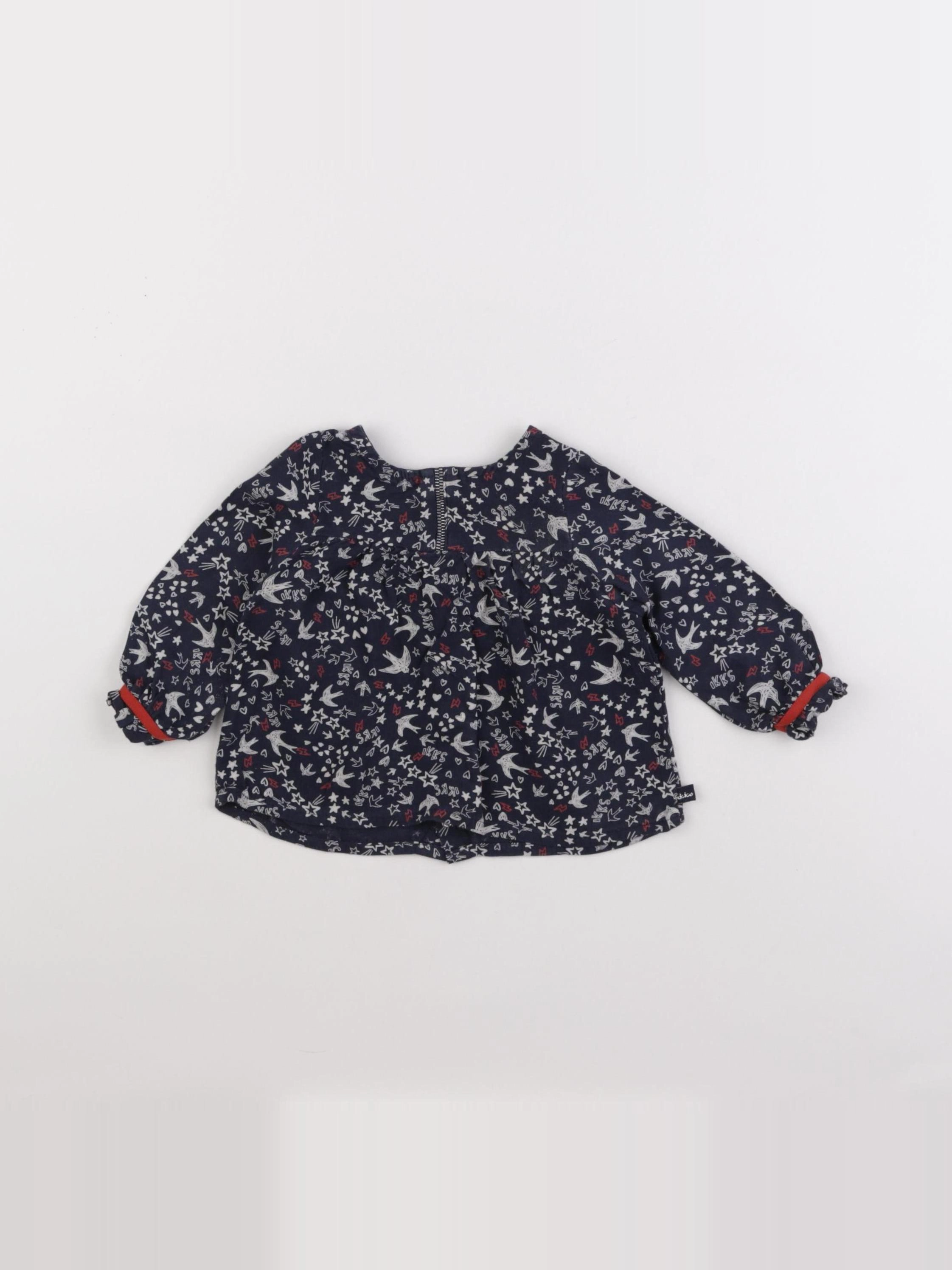 IKKS - blouse bleu - 6 mois