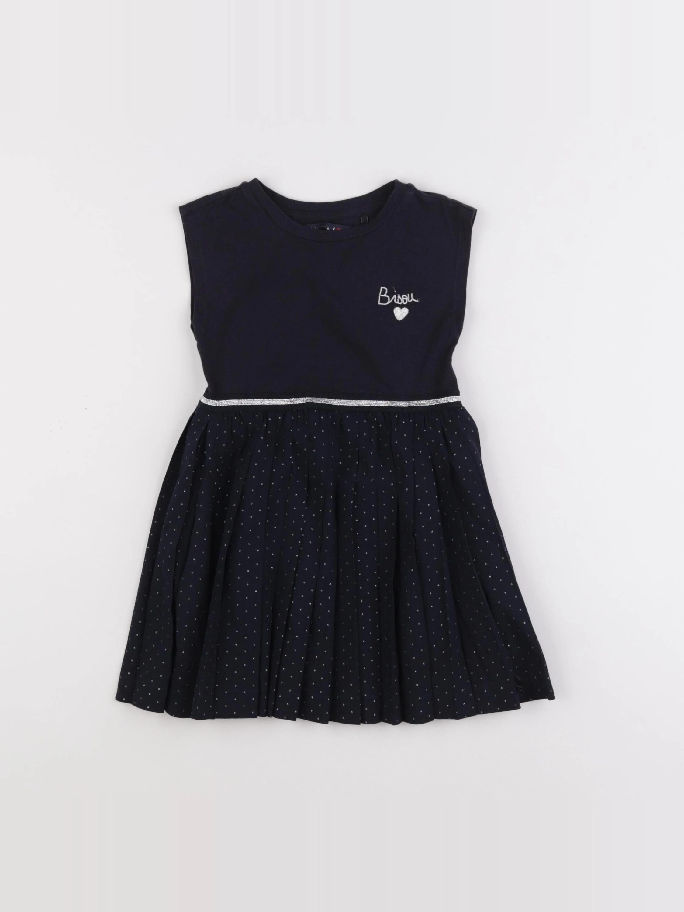 IKKS - robe bleu, argent - 2 ans