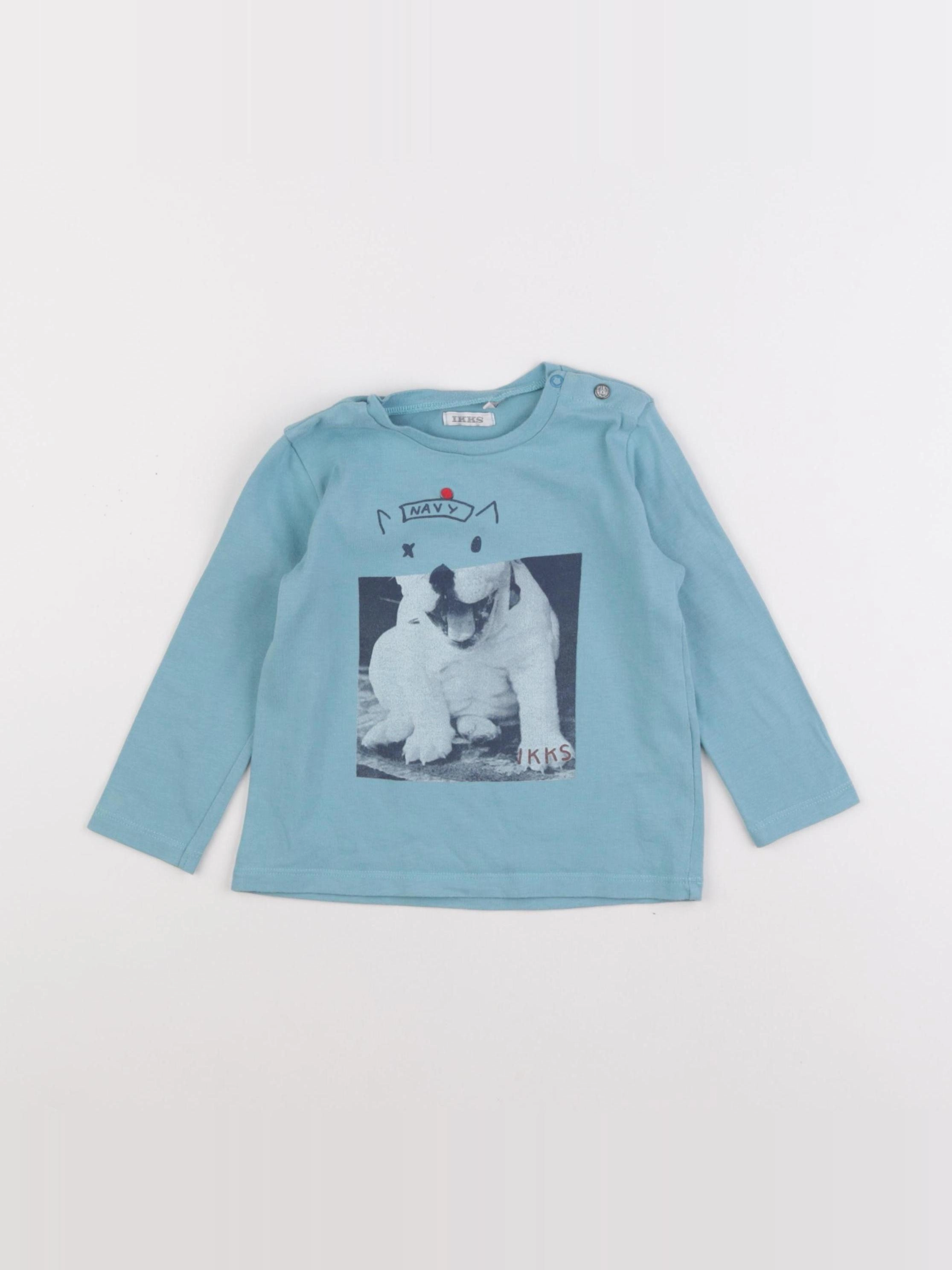 IKKS - tee-shirt bleu - 18 mois