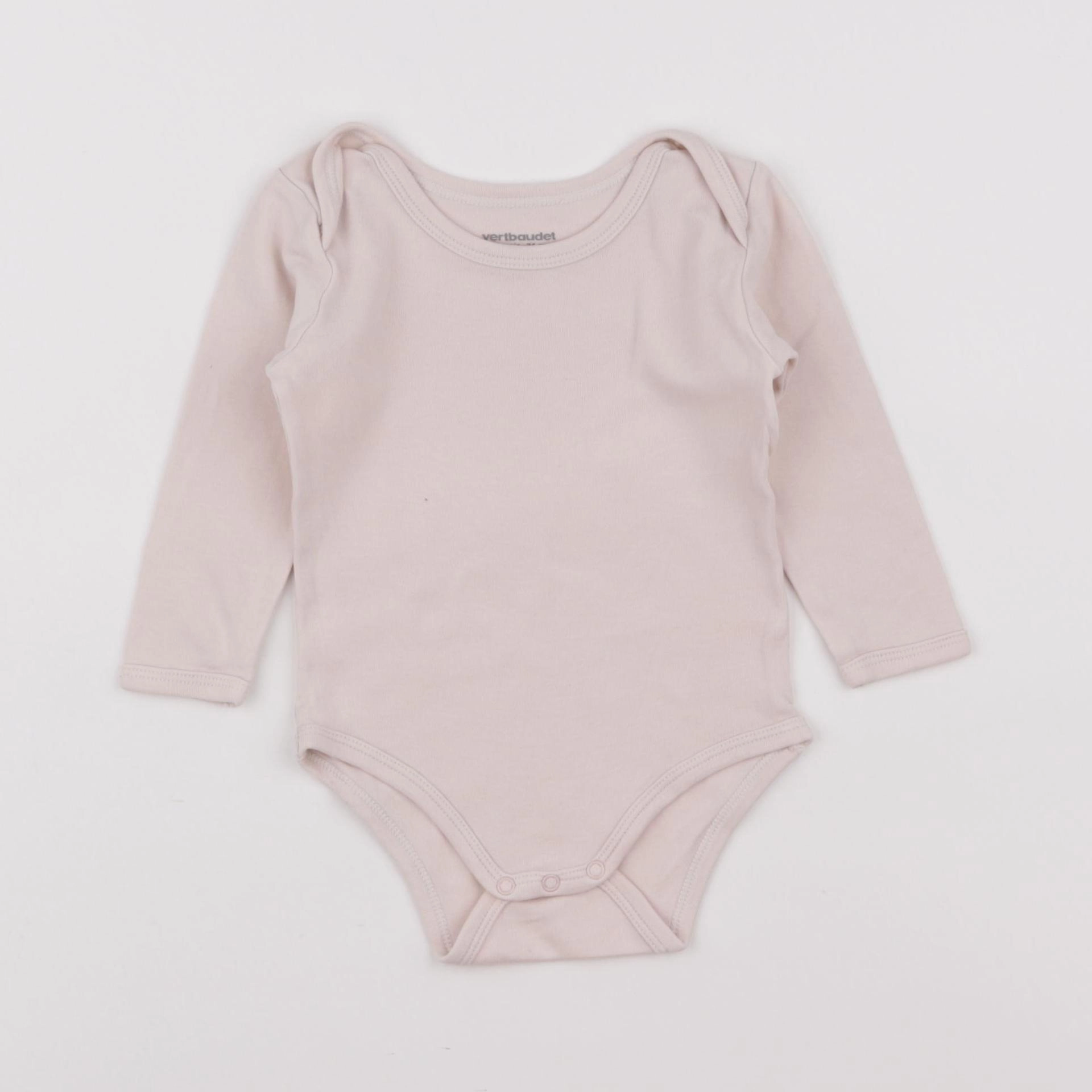 Vertbaudet - body rose - 12 mois
