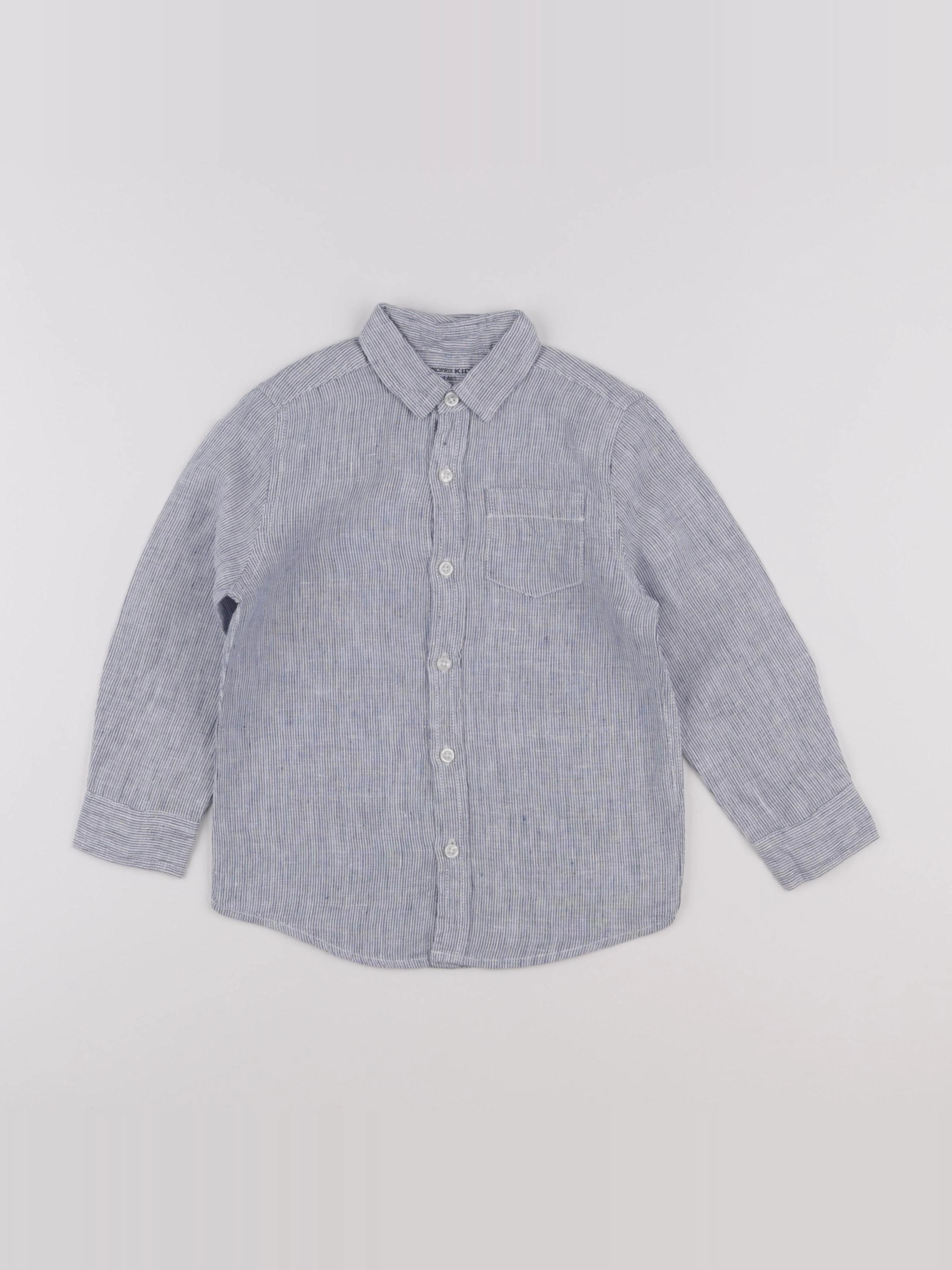 Monoprix - chemise bleu - 4 ans