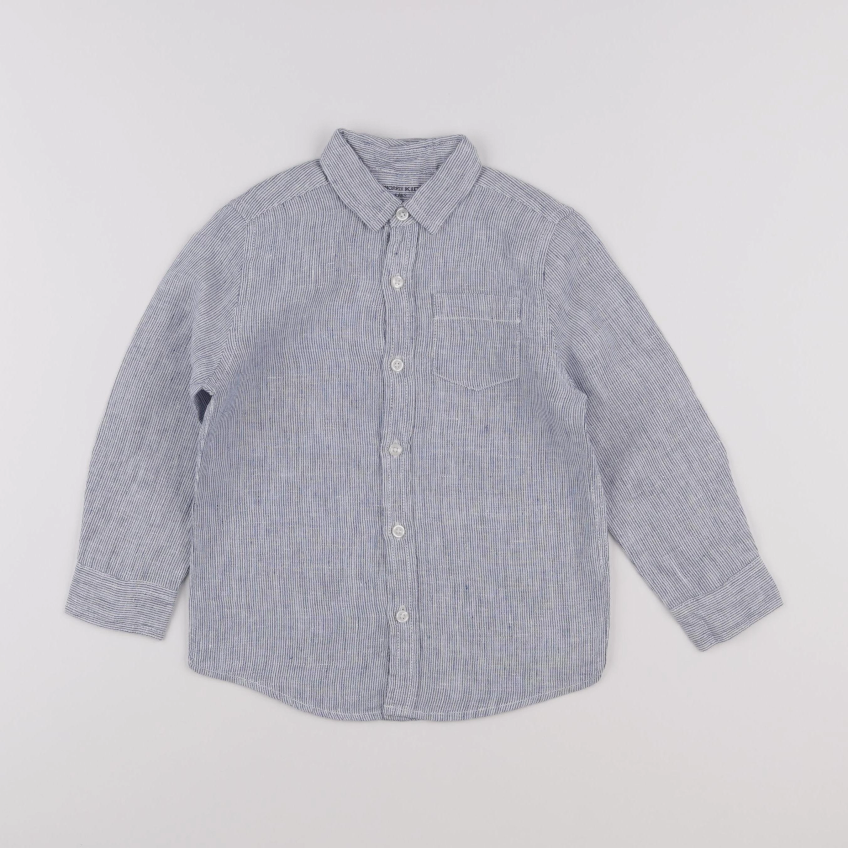 Monoprix - chemise bleu - 4 ans