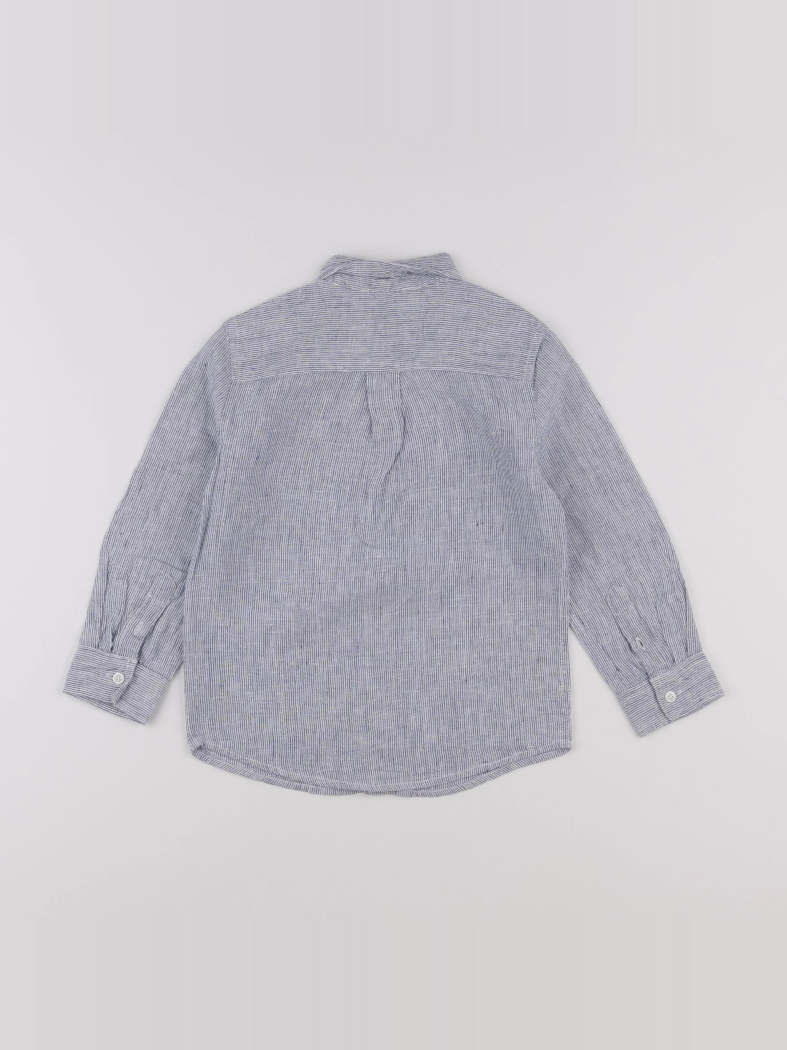 Monoprix - chemise bleu - 4 ans
