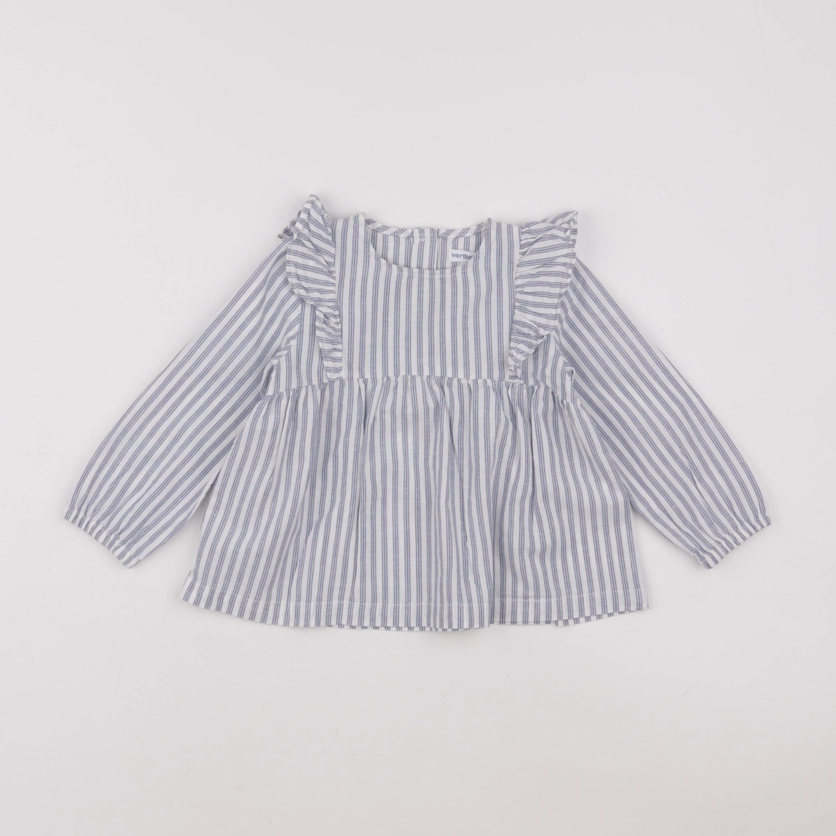 Vertbaudet - blouse bleu - 2 ans