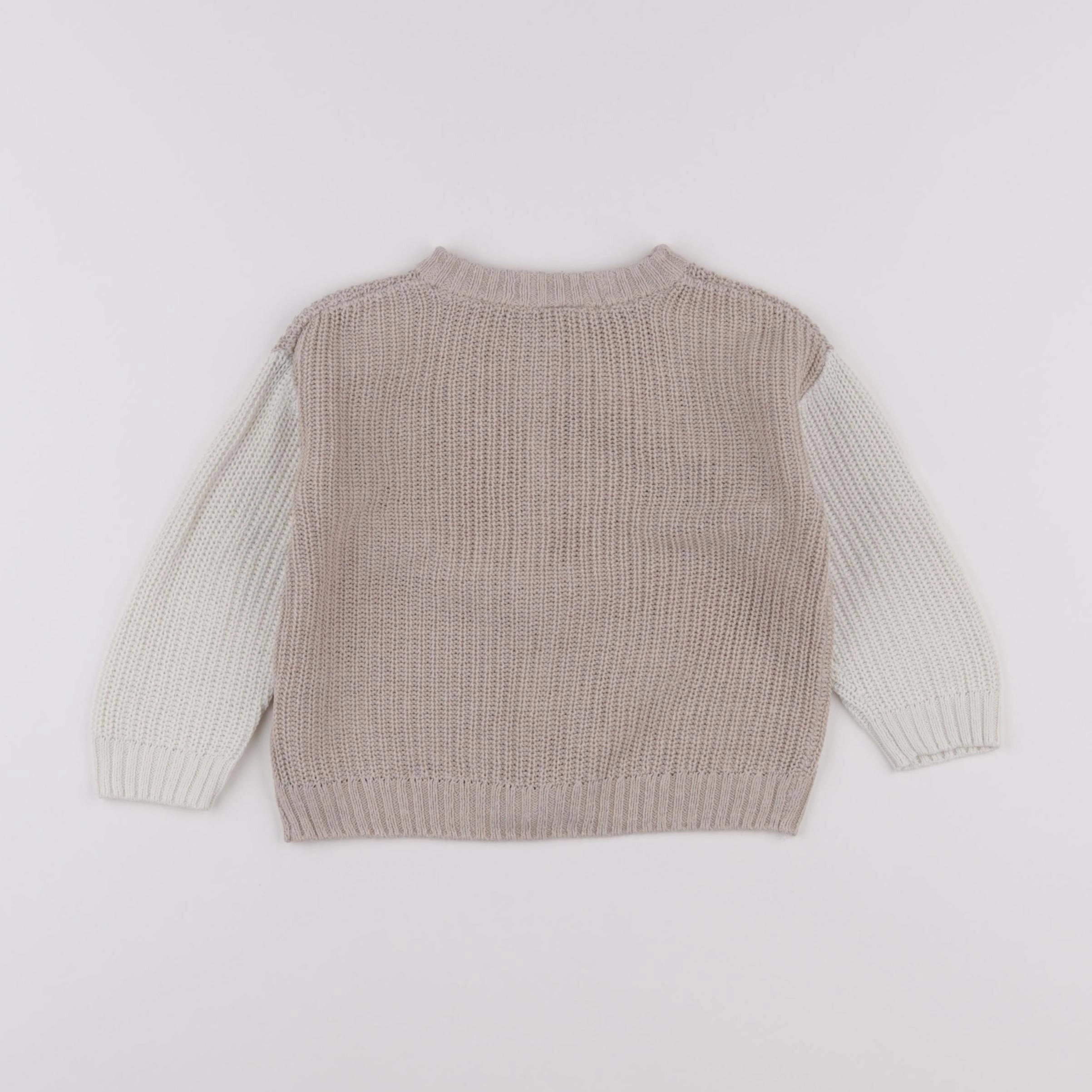 H&M - gilet marron, beige - 9/12 mois