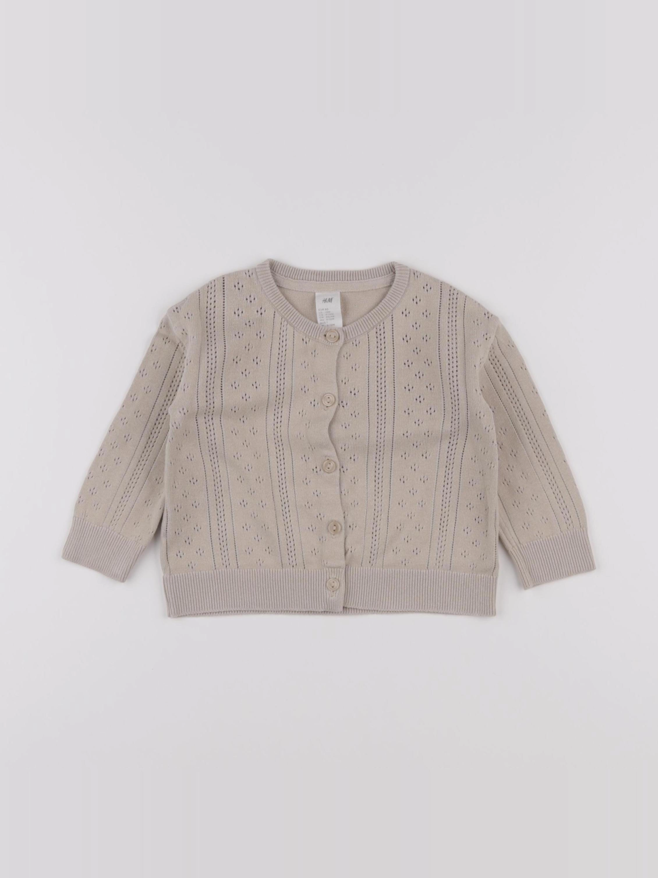 H&M - gilet beige - 9/12 mois