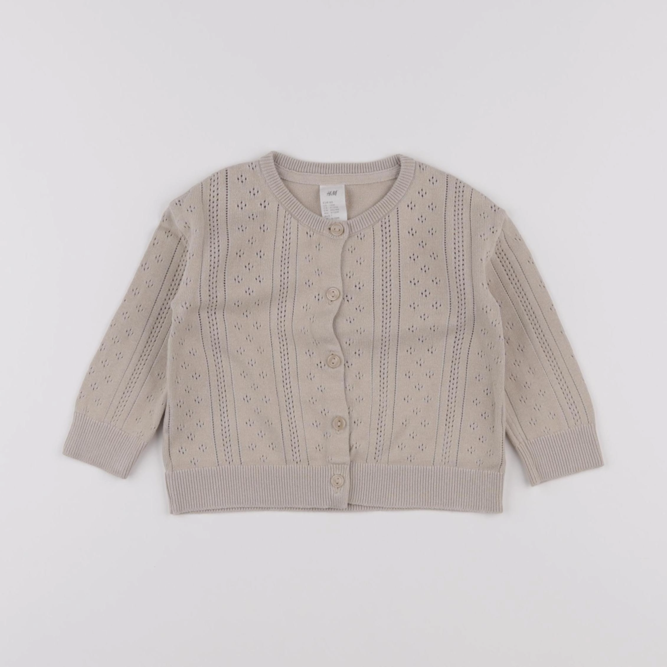 H&M - gilet beige - 9/12 mois