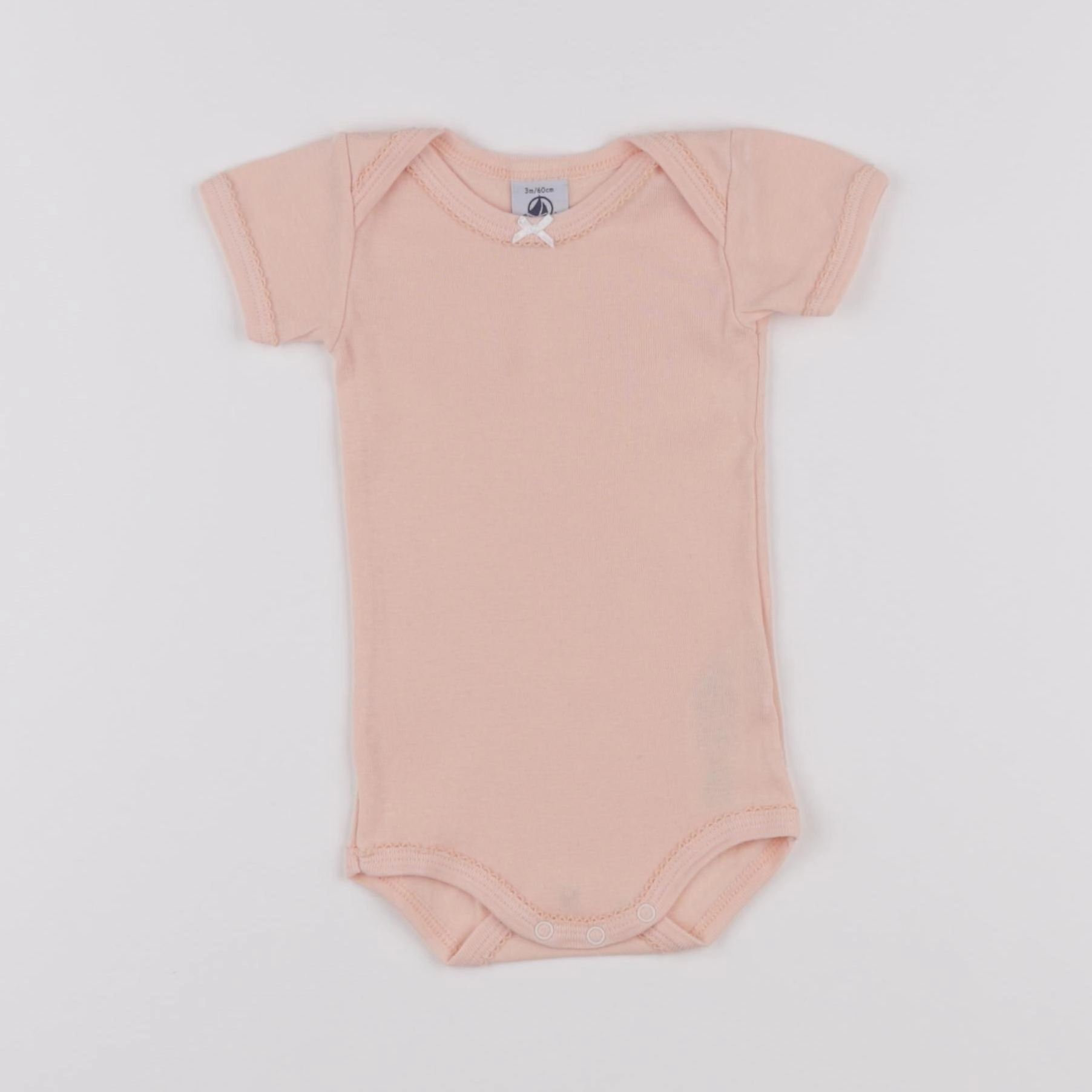 Petit Bateau - body orange - 3 mois