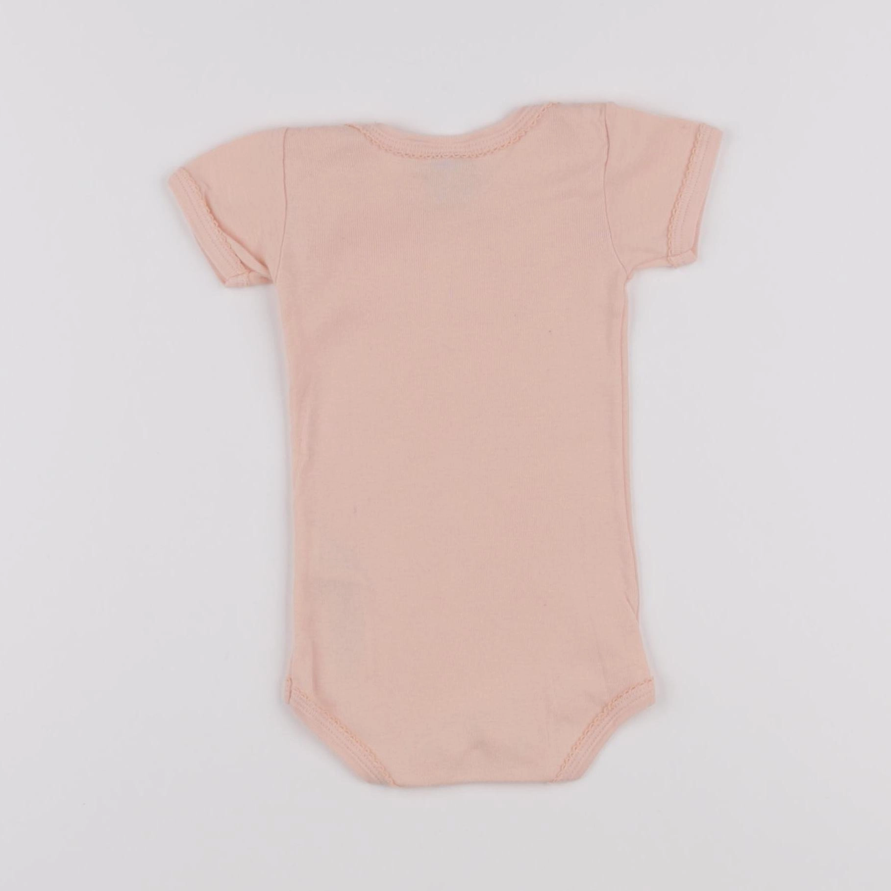 Petit Bateau - body orange - 3 mois