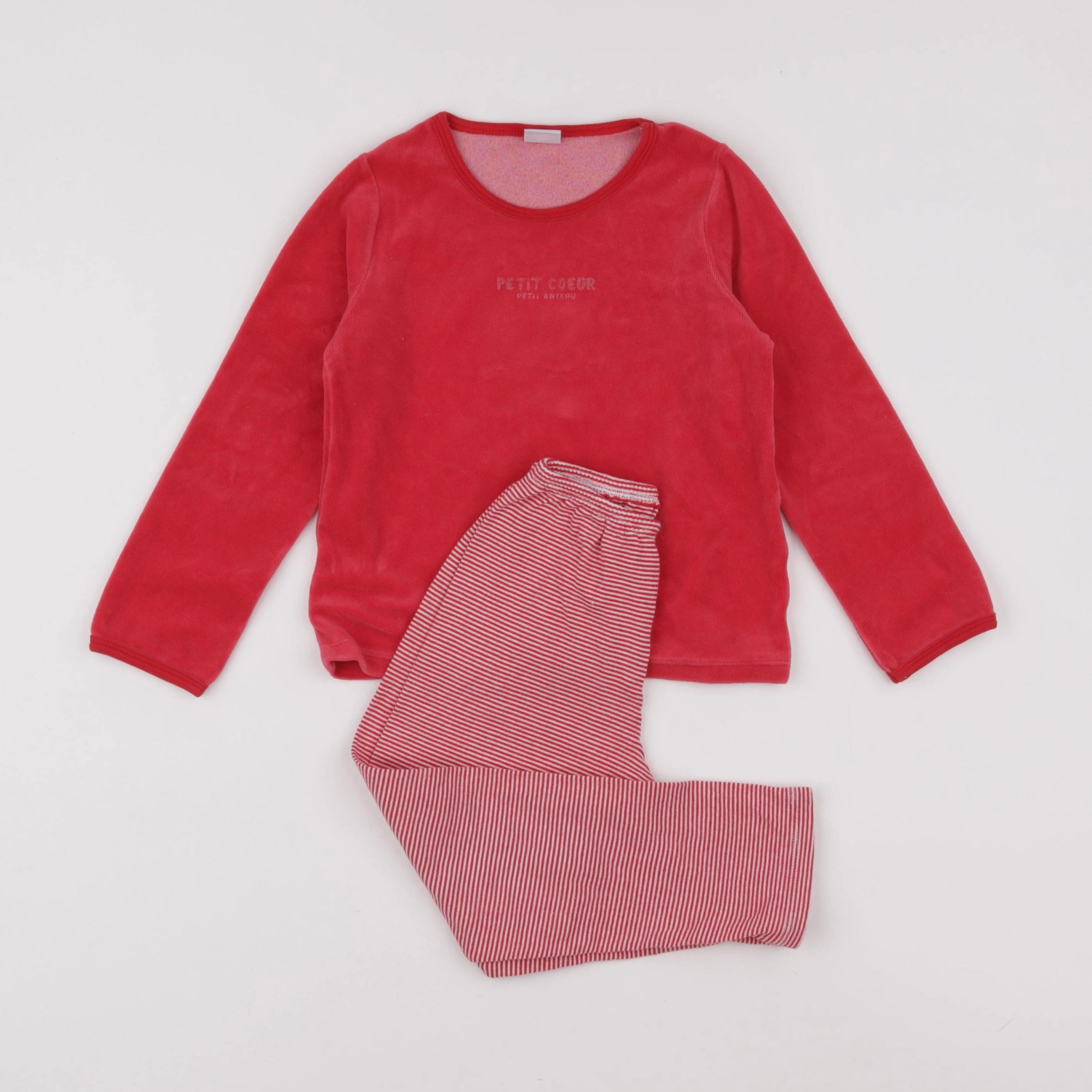 Petit Bateau - pyjama velours rose - 5 ans