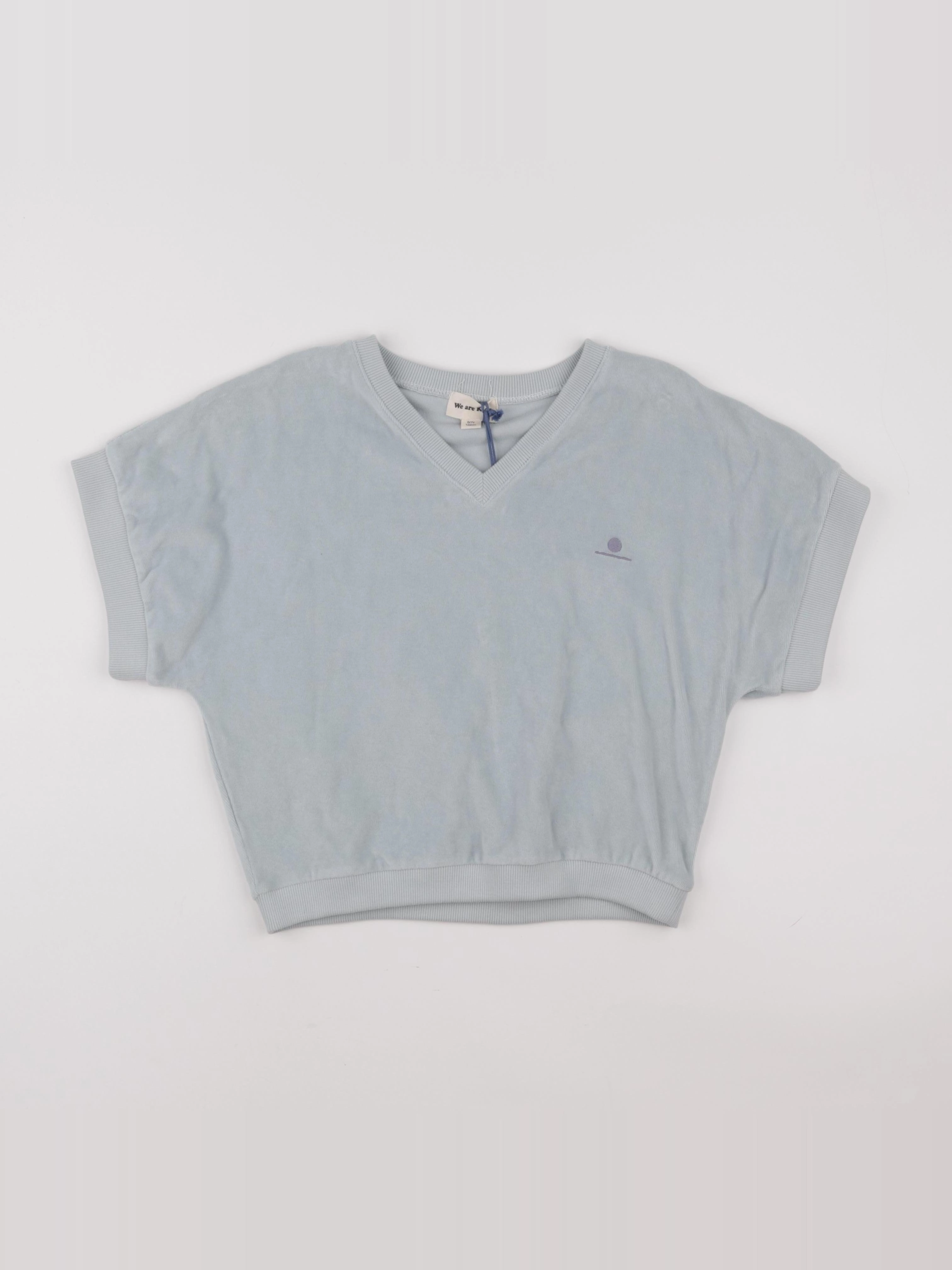 We are kids - sweat velours bleu - 6/7 ans