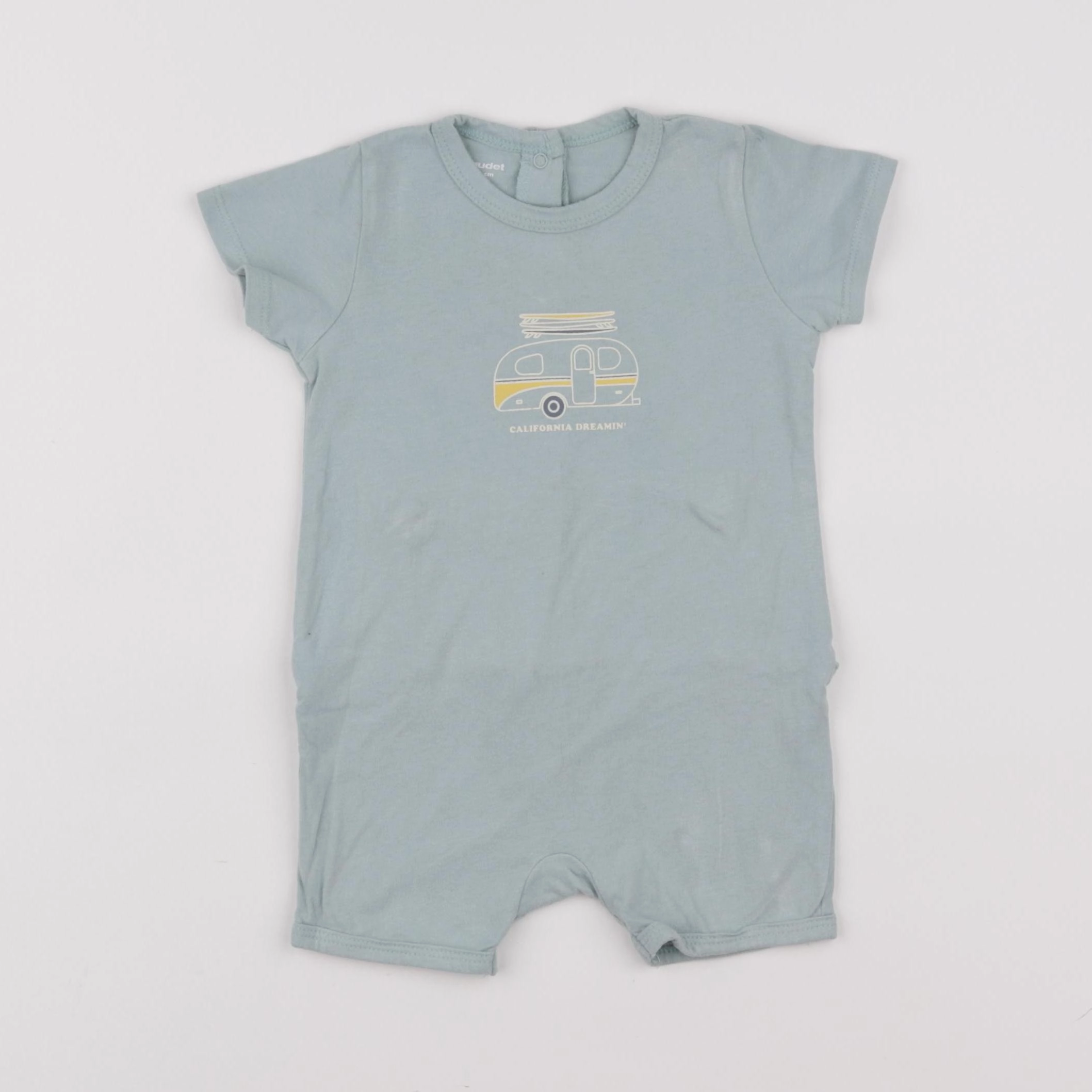 Vertbaudet - pyjama coton vert - 9 mois
