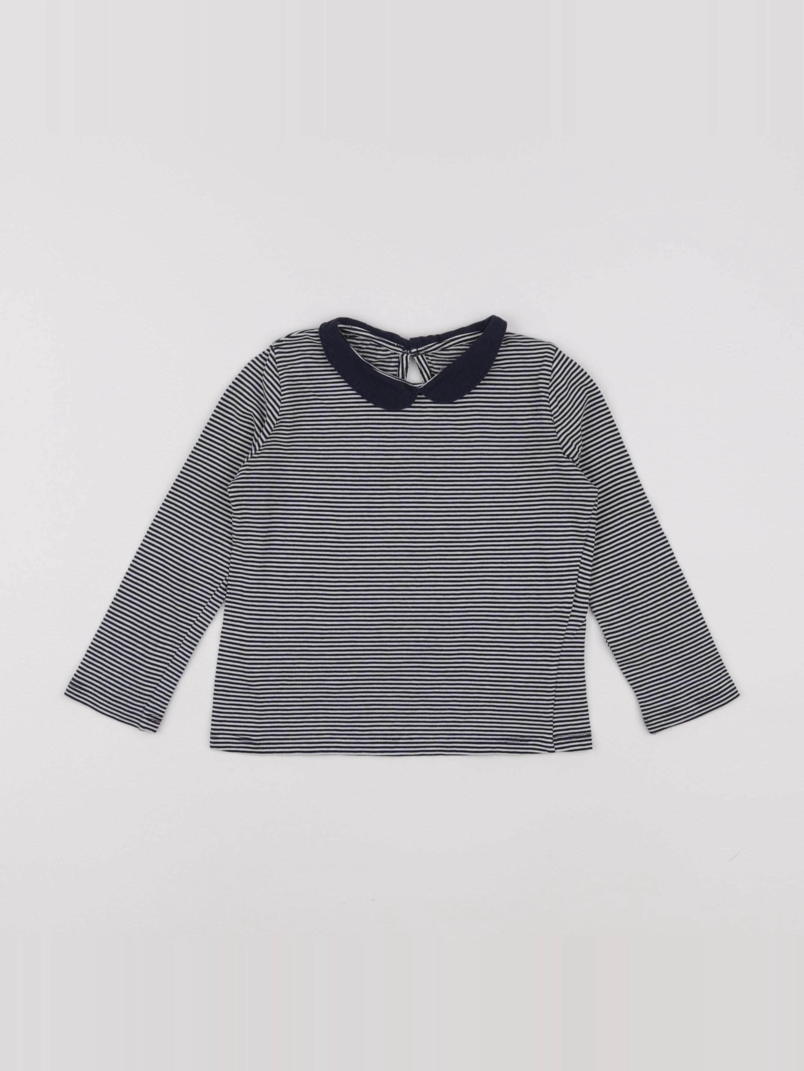 Monoprix - blouse bleu - 4 ans