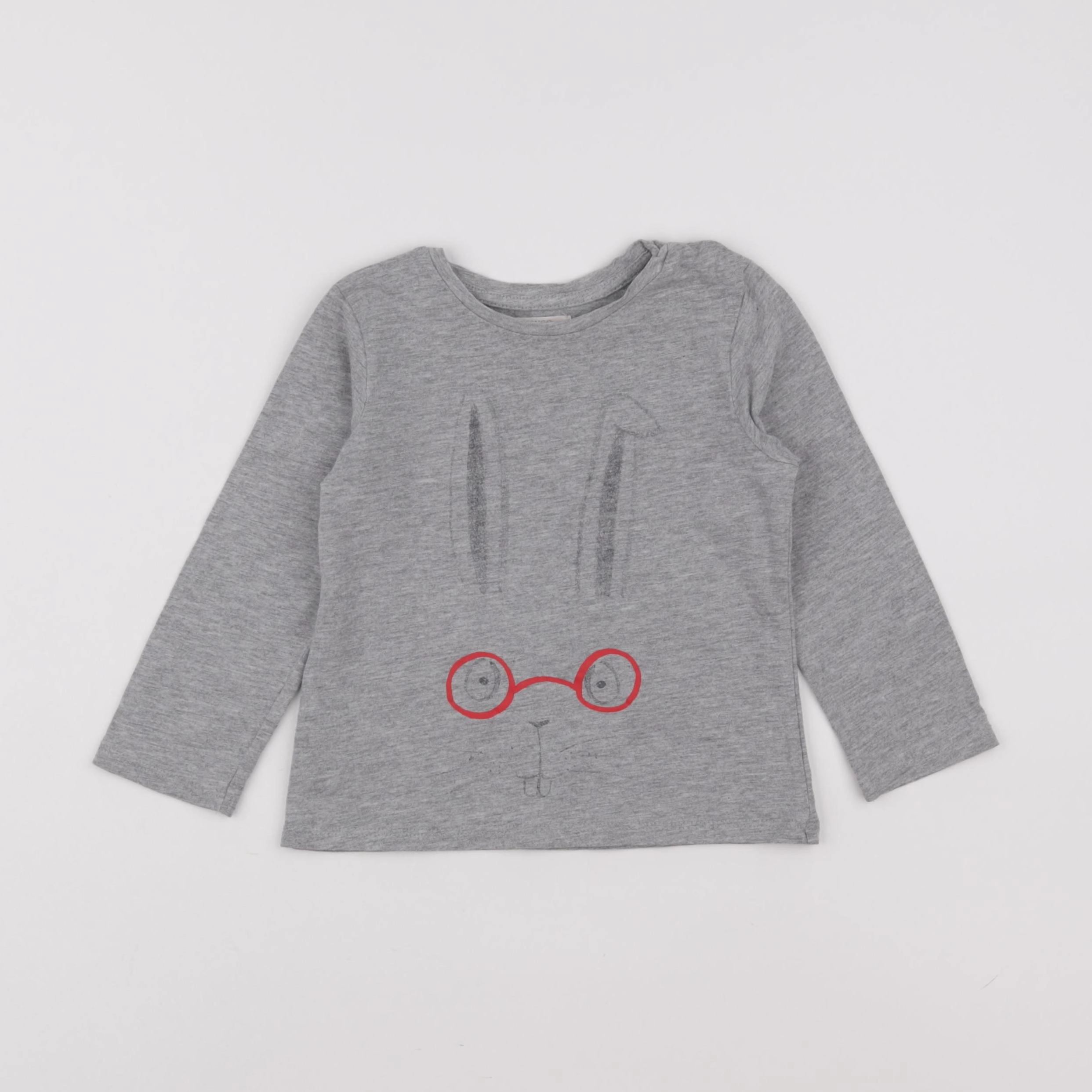 Mango - tee-shirt gris - 18/24 mois