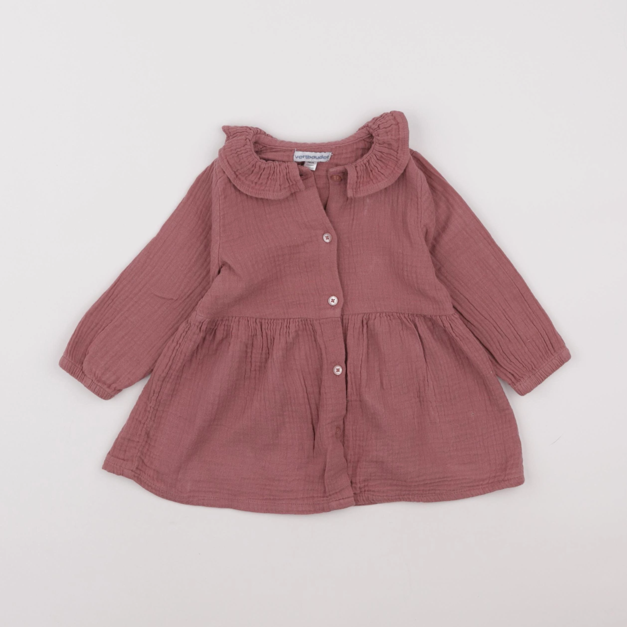 Vertbaudet - robe rose - 12 mois