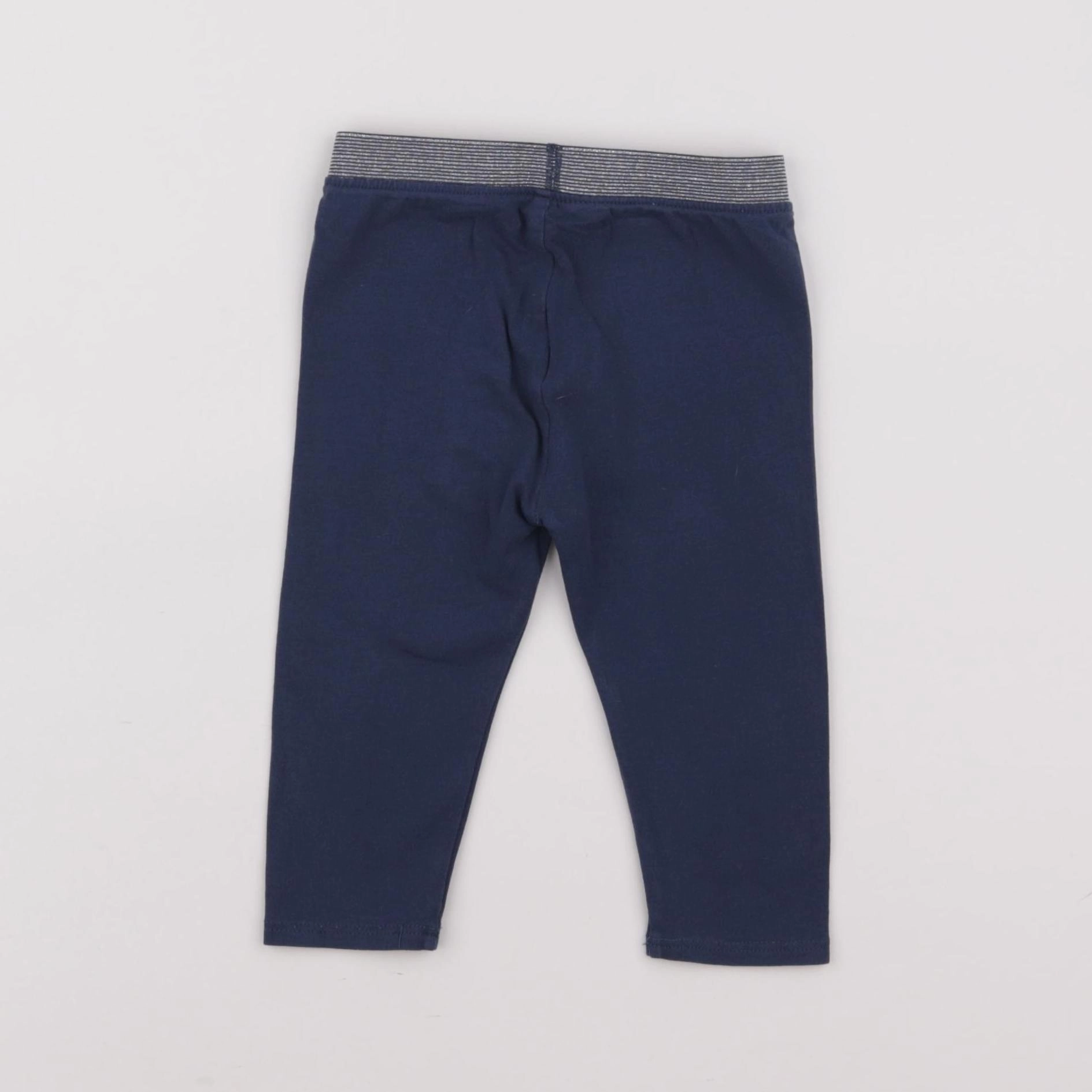 Vertbaudet - legging bleu - 12 mois
