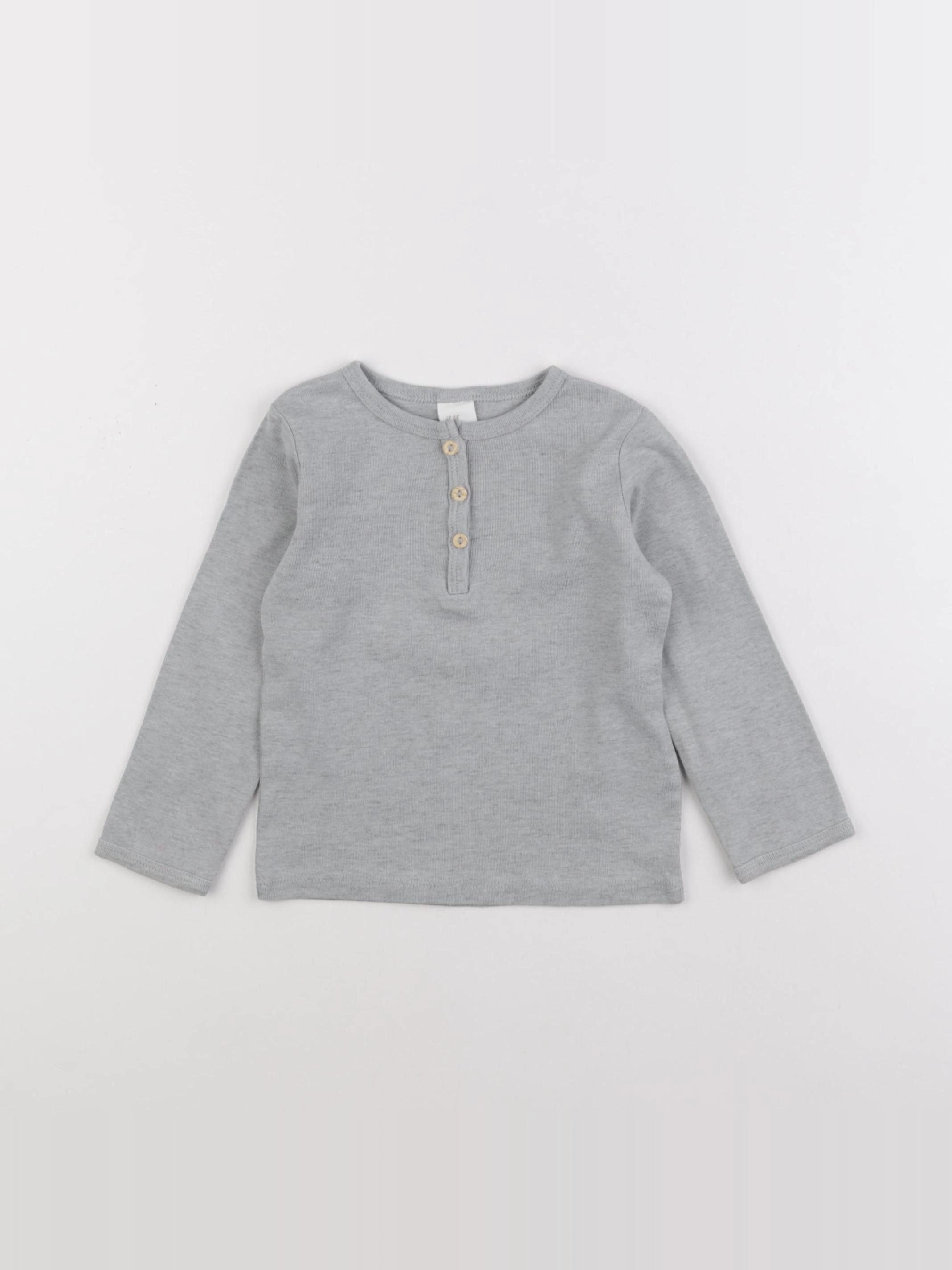 H&M - tee-shirt gris - 12/18 mois