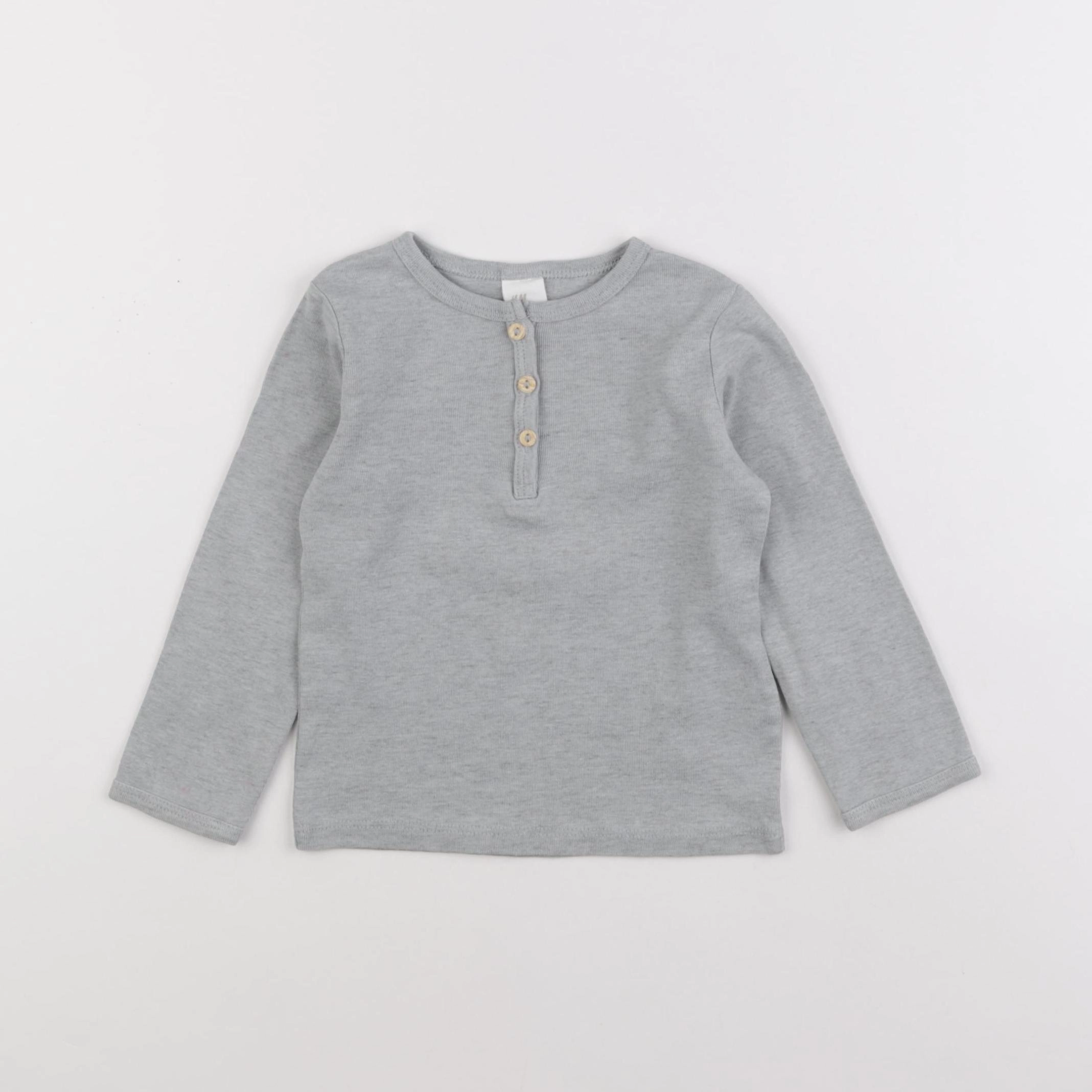 H&M - tee-shirt gris - 12/18 mois