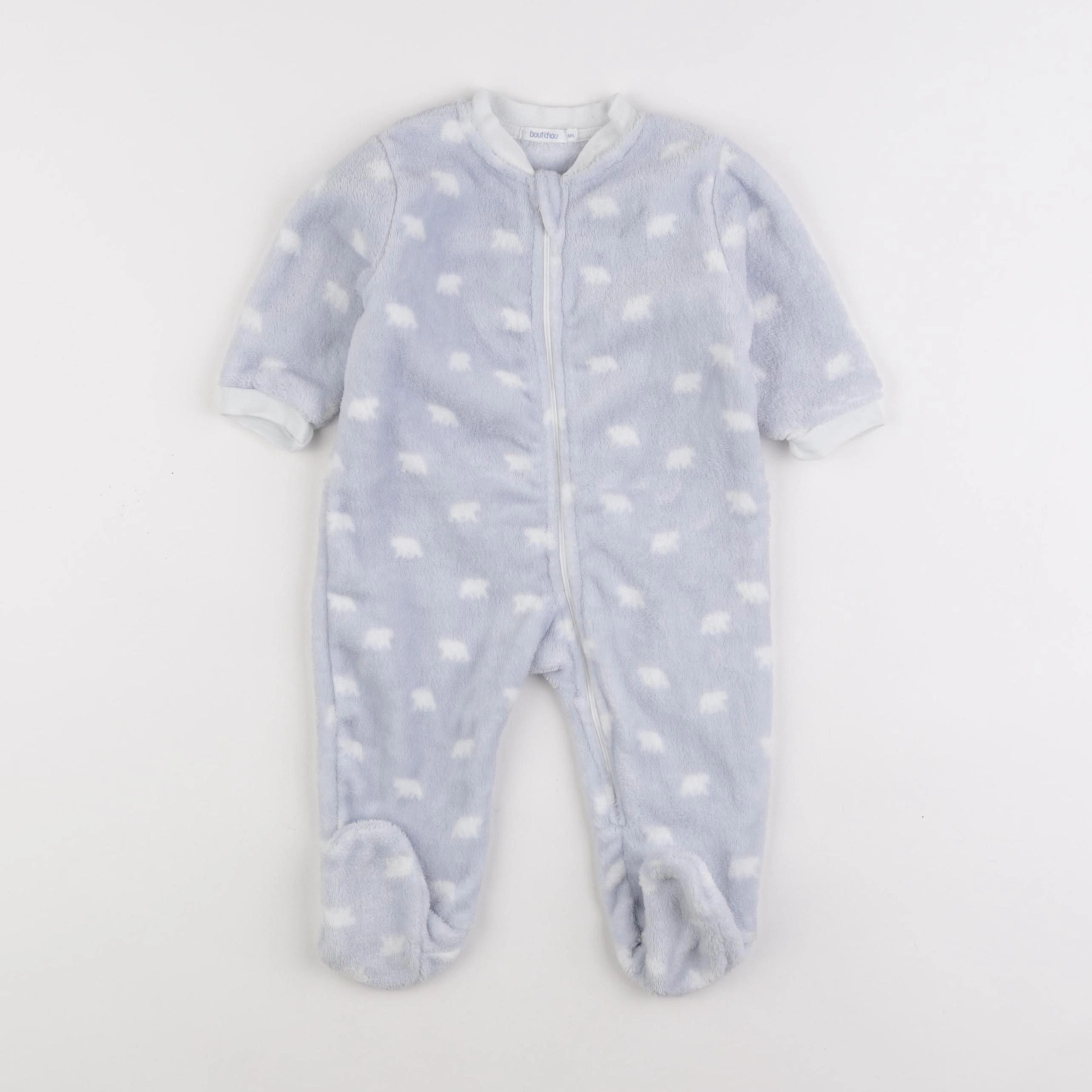 Boutchou - pyjama velours bleu - 6 mois
