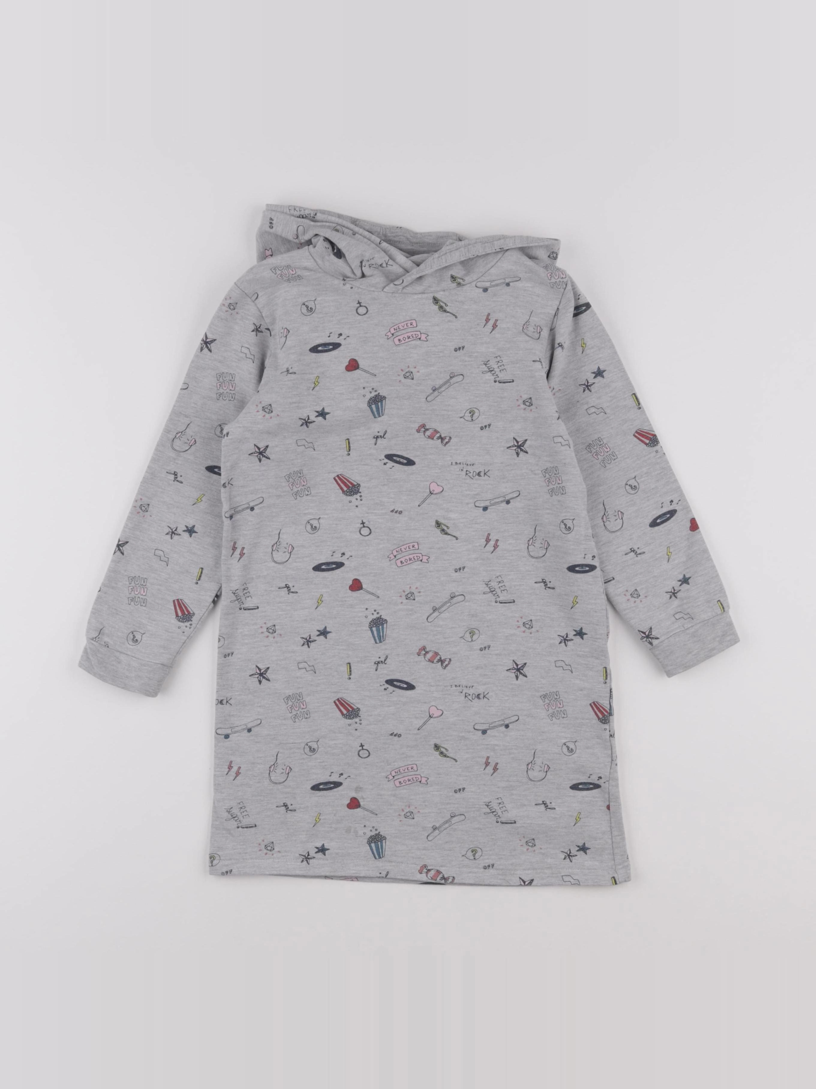 Vertbaudet - robe gris - 6 ans