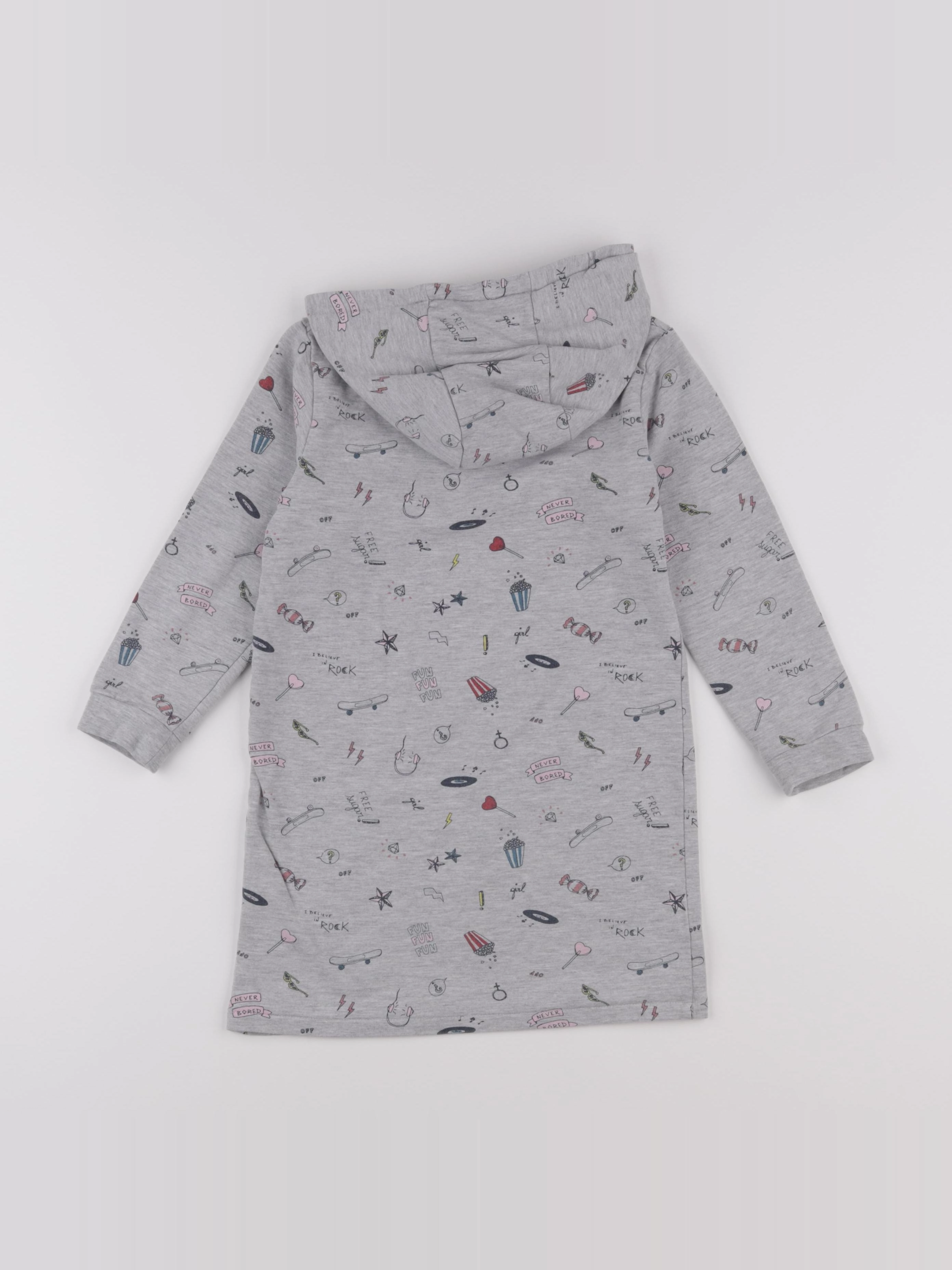 Vertbaudet - robe gris - 6 ans