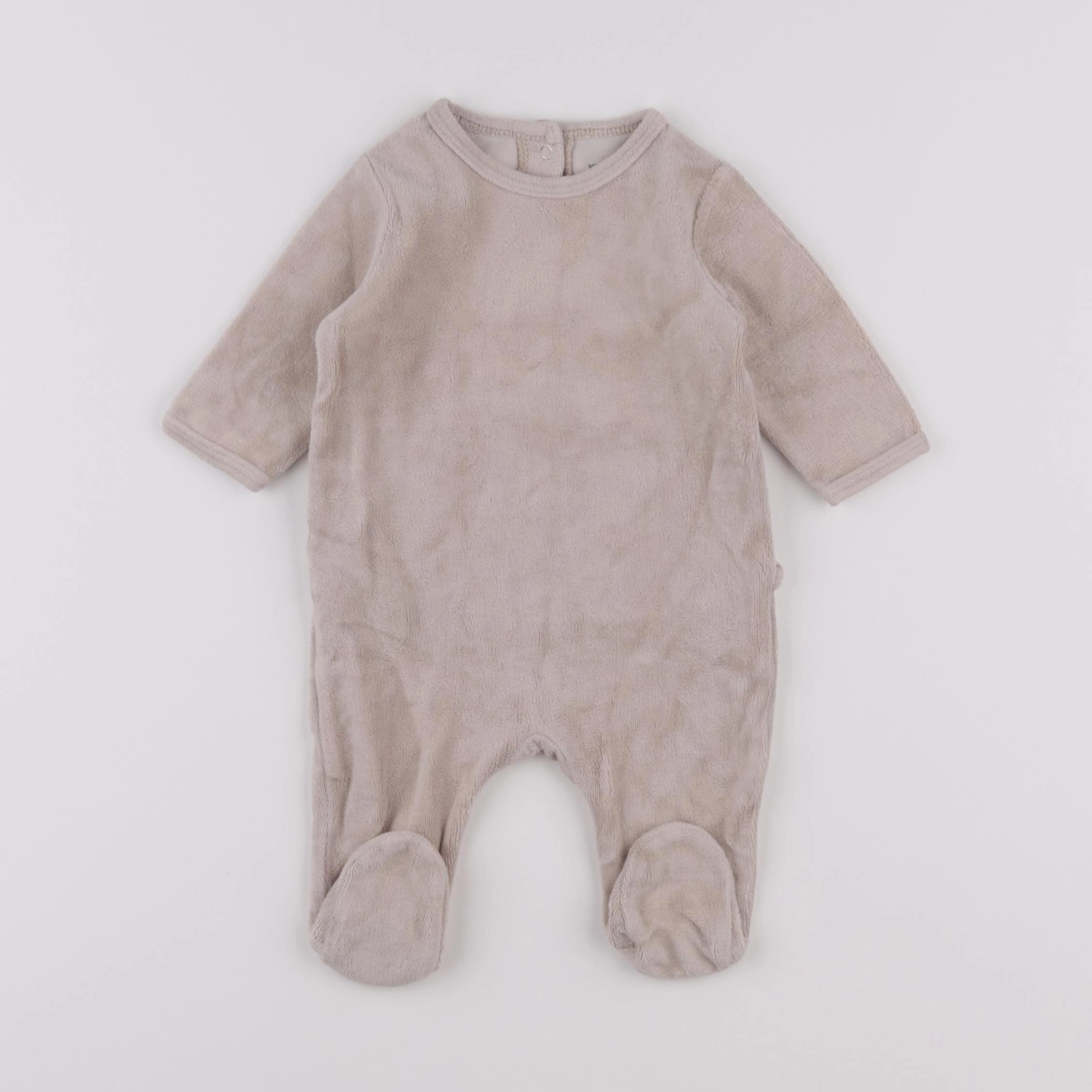 Vertbaudet - pyjama velours beige - 3 mois