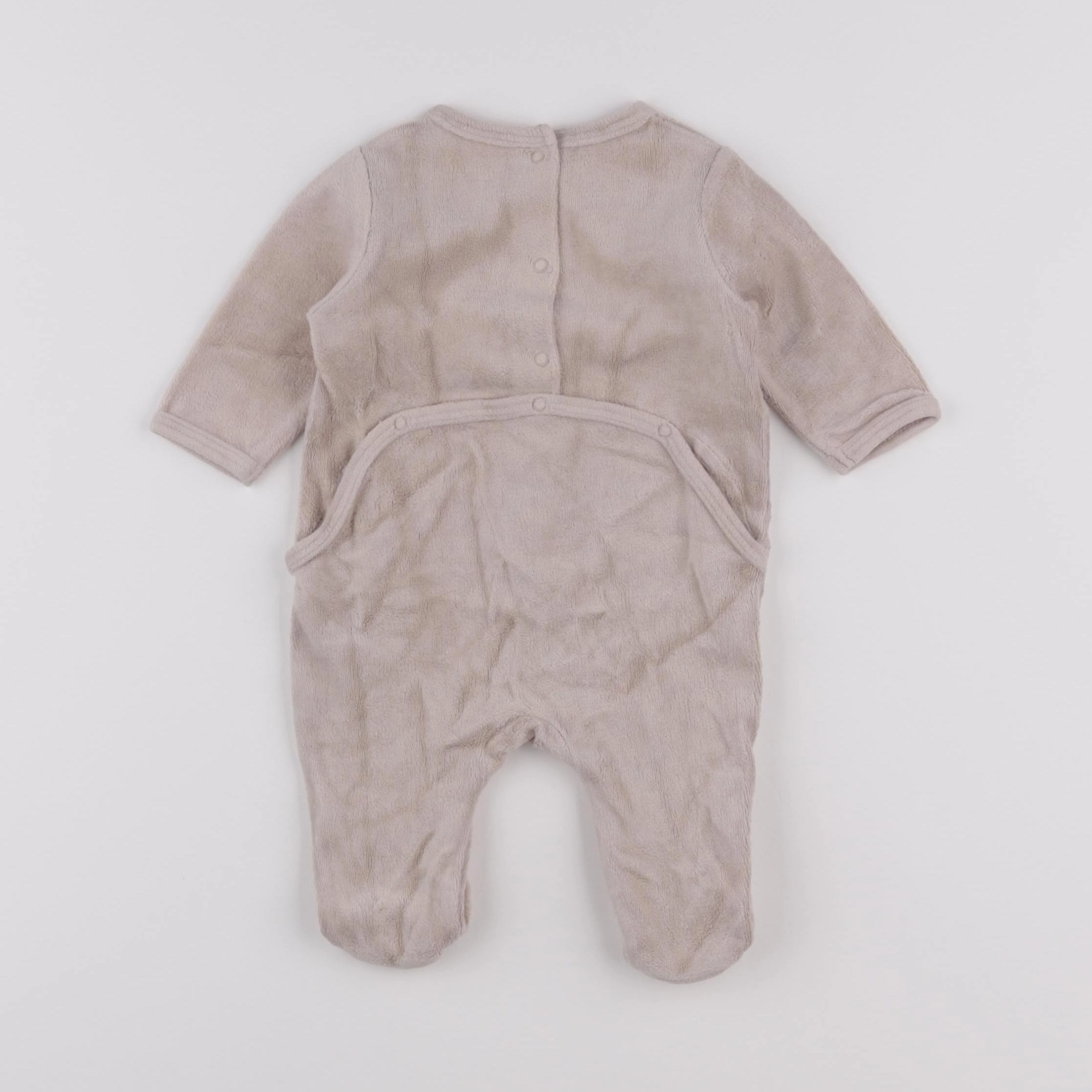 Vertbaudet - pyjama velours beige - 3 mois