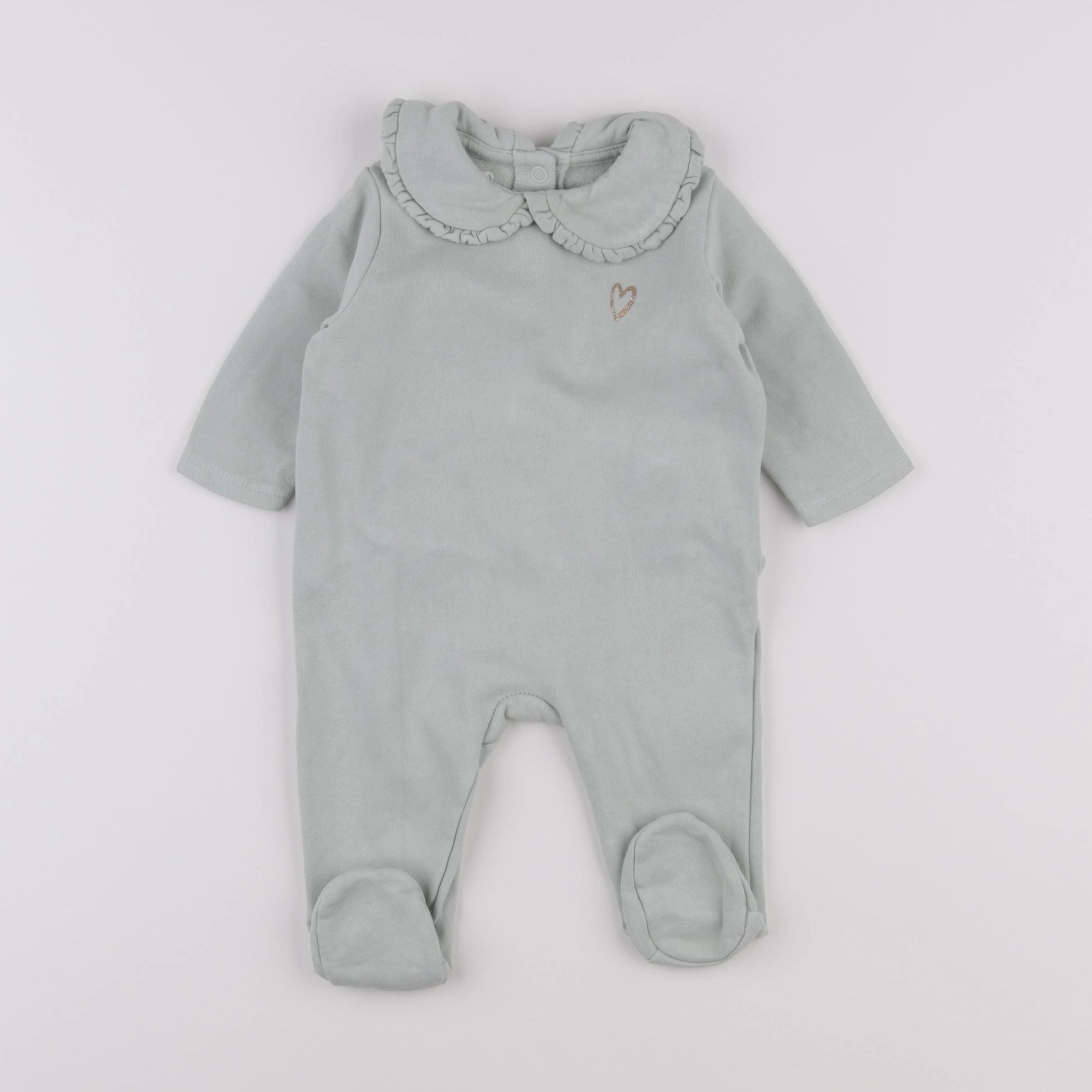 Vertbaudet - pyjama velours vert - 6 mois