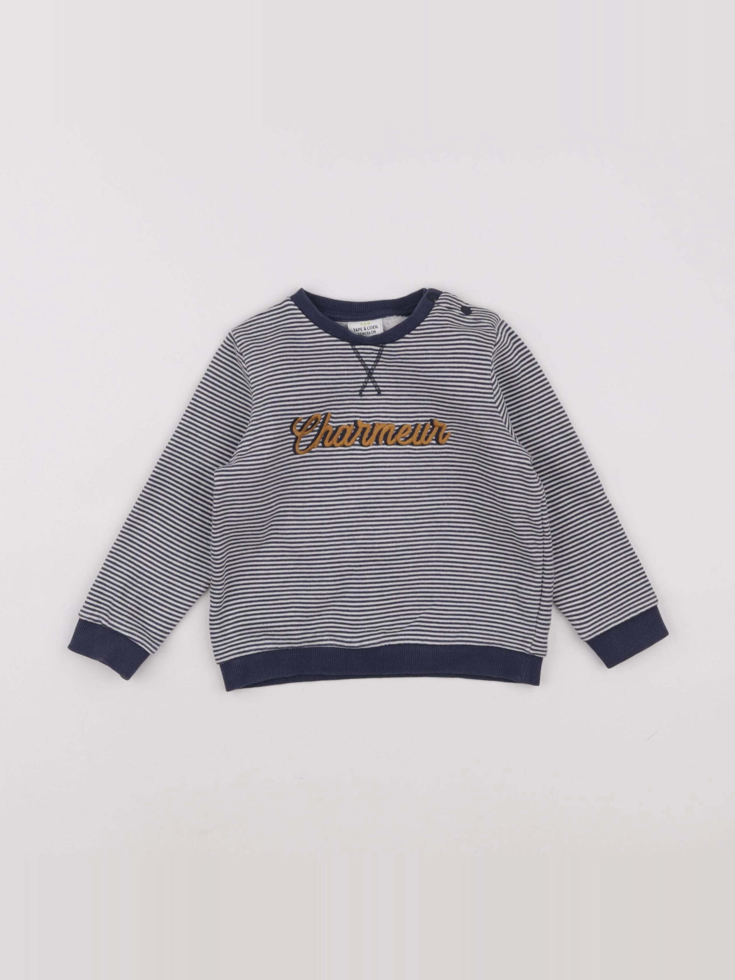 Tape à l'oeil - sweat bleu - 24 mois