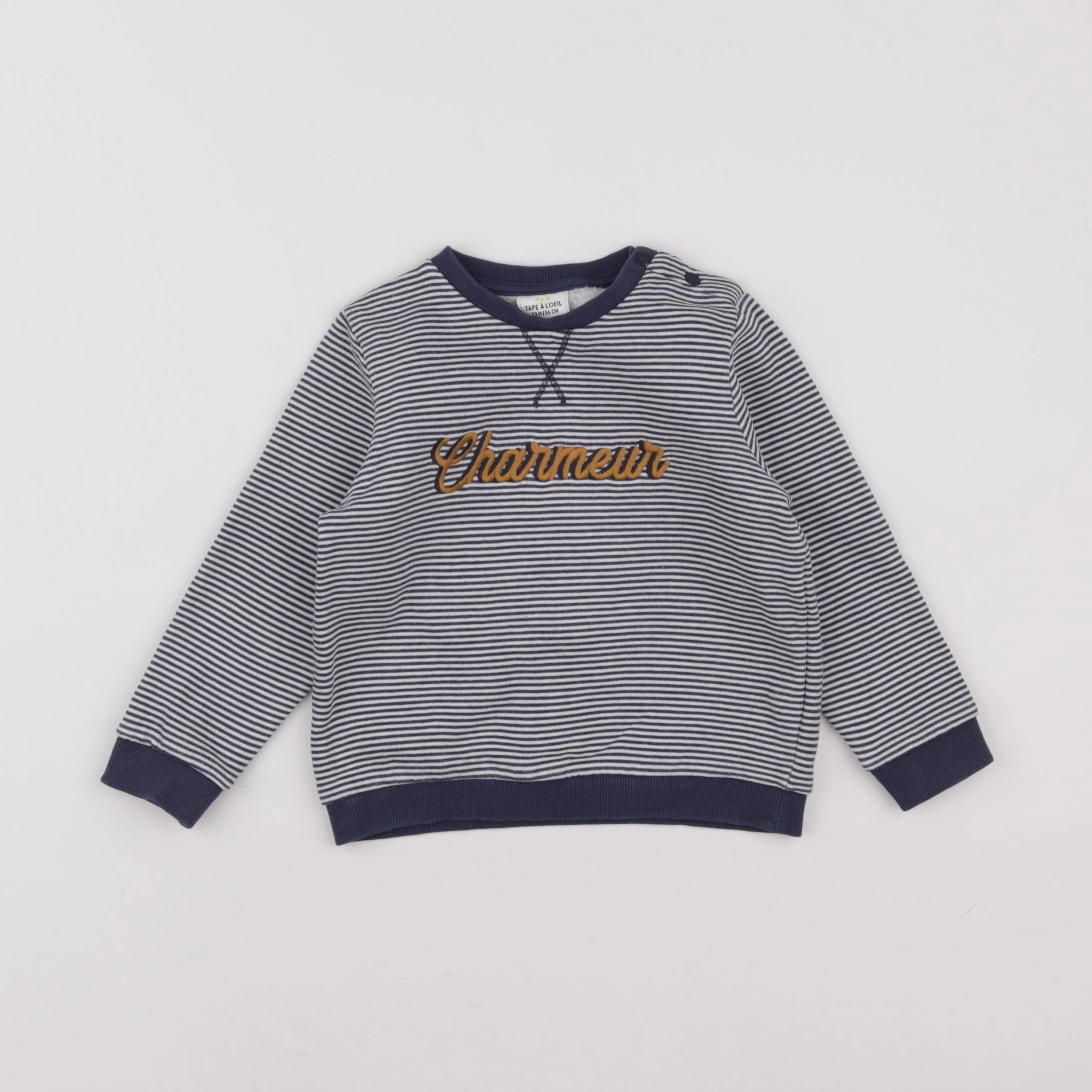 Tape à l'oeil - sweat bleu - 24 mois