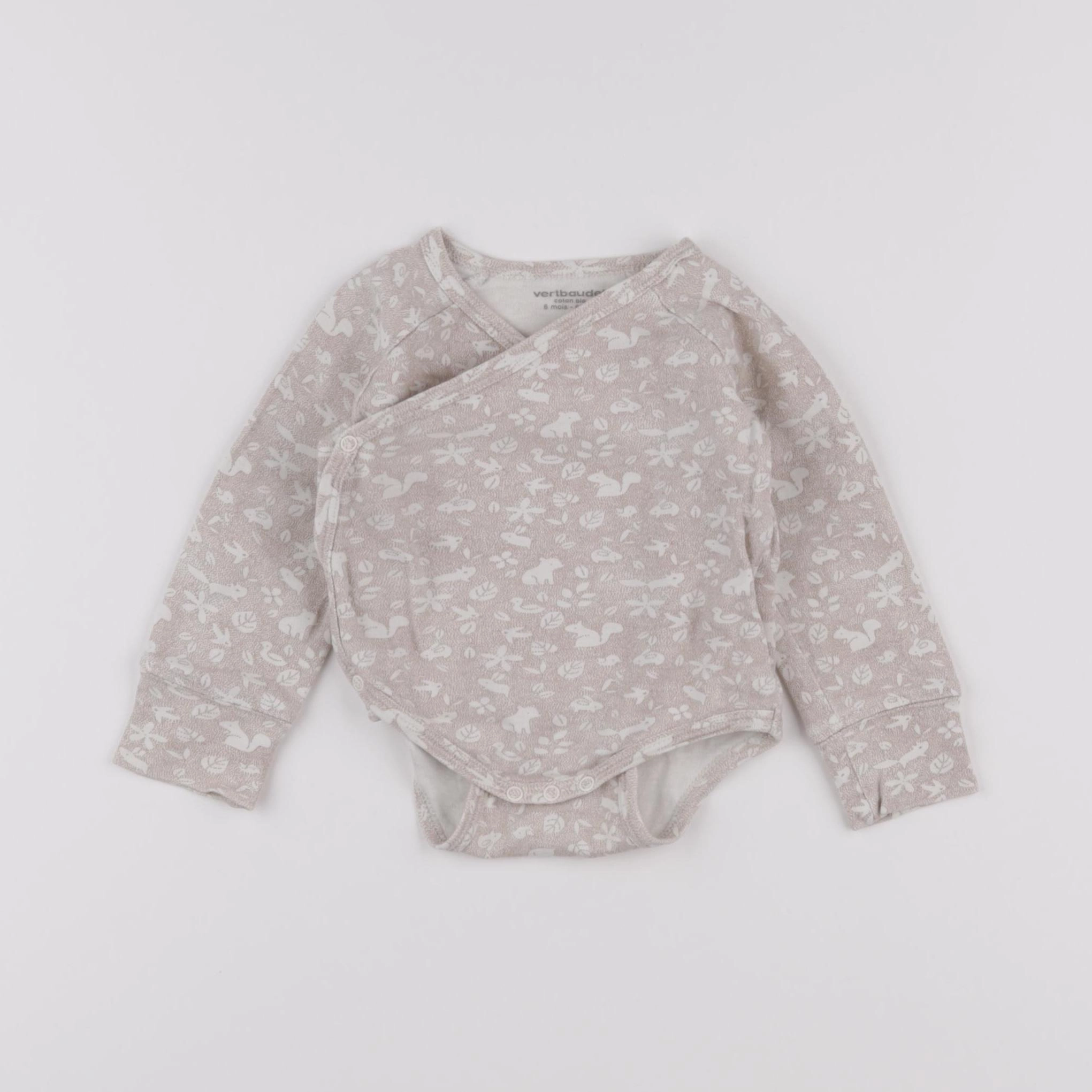Vertbaudet - body rose - 6 mois