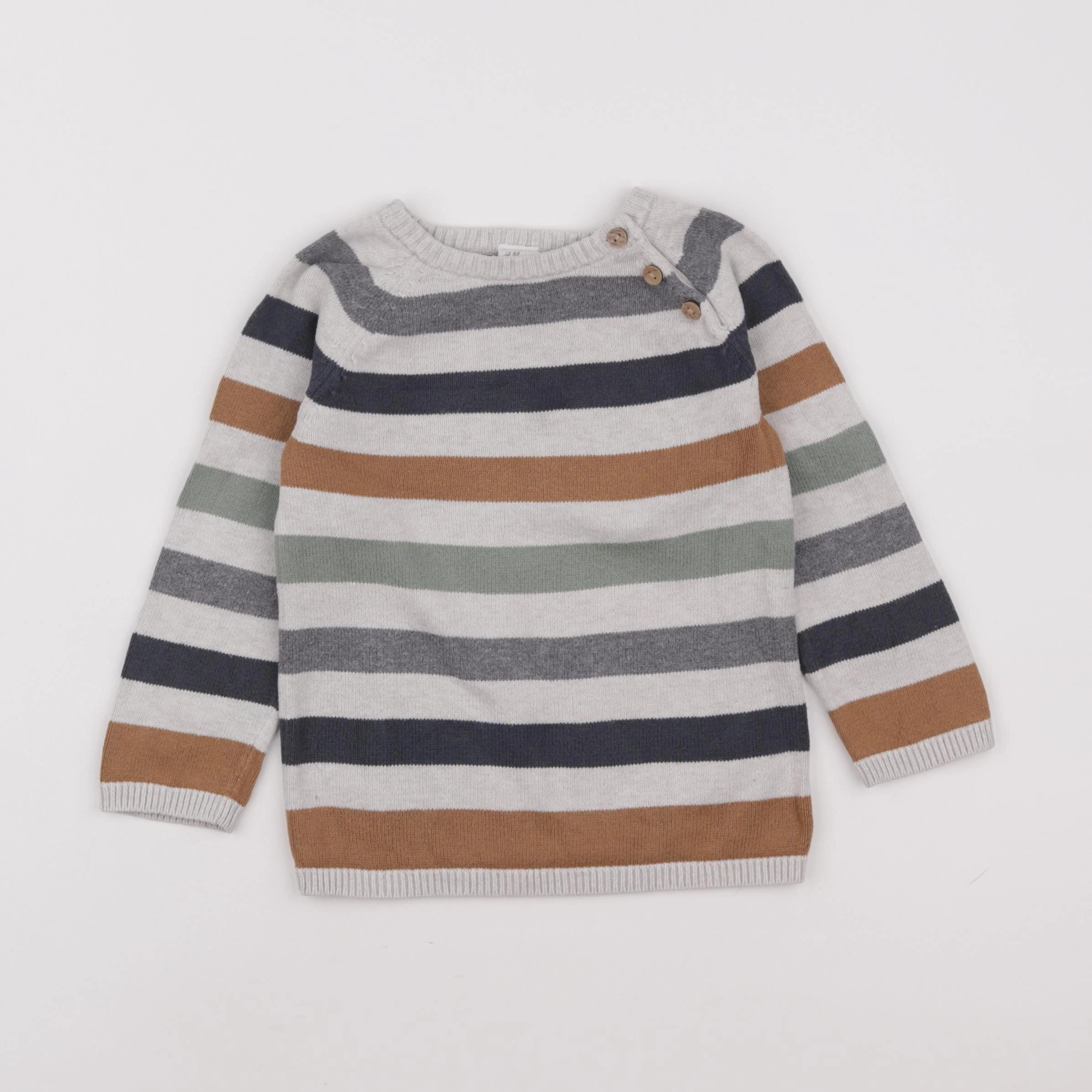 H&M - pull blanc - 18/24 mois