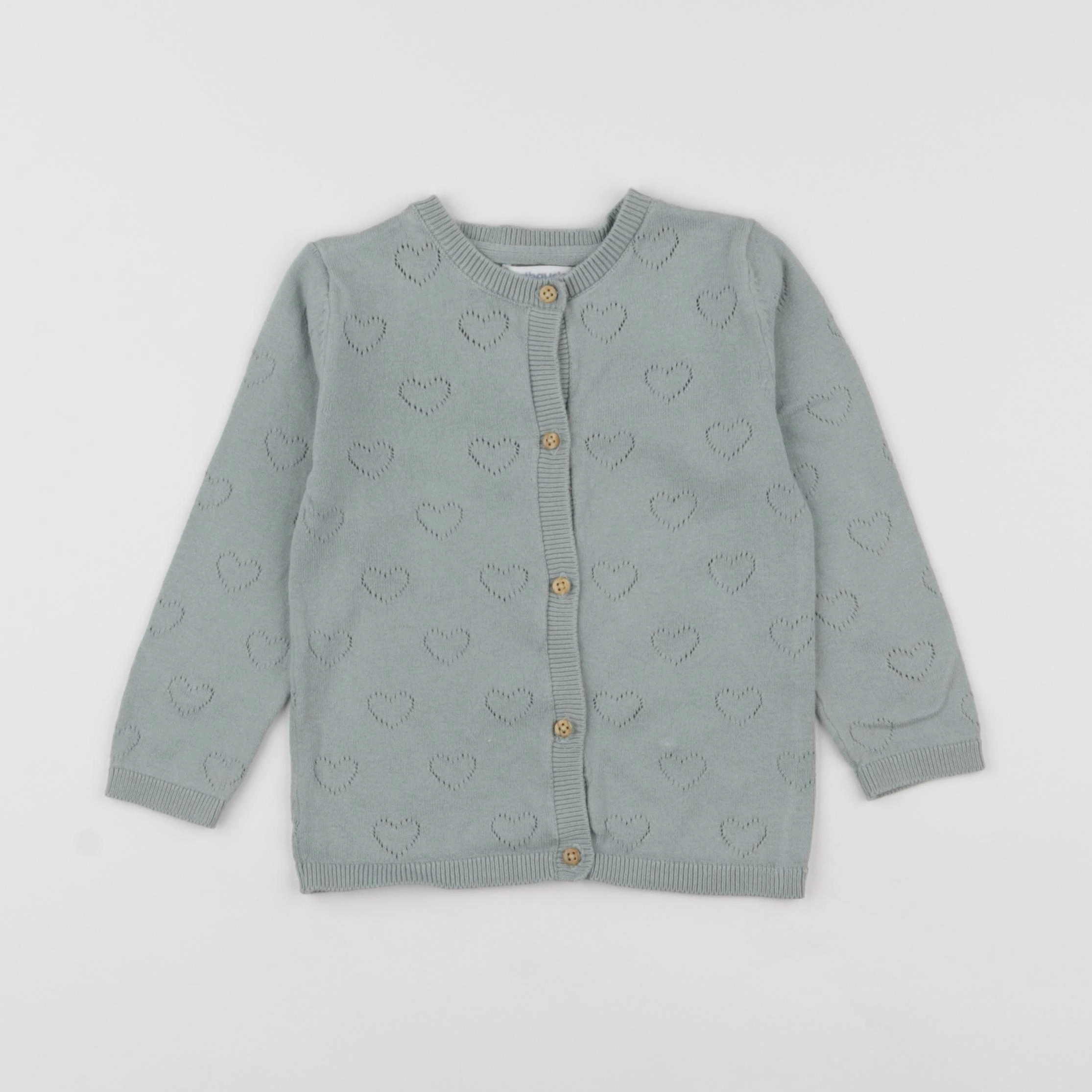 Vertbaudet - gilet vert - 24 mois