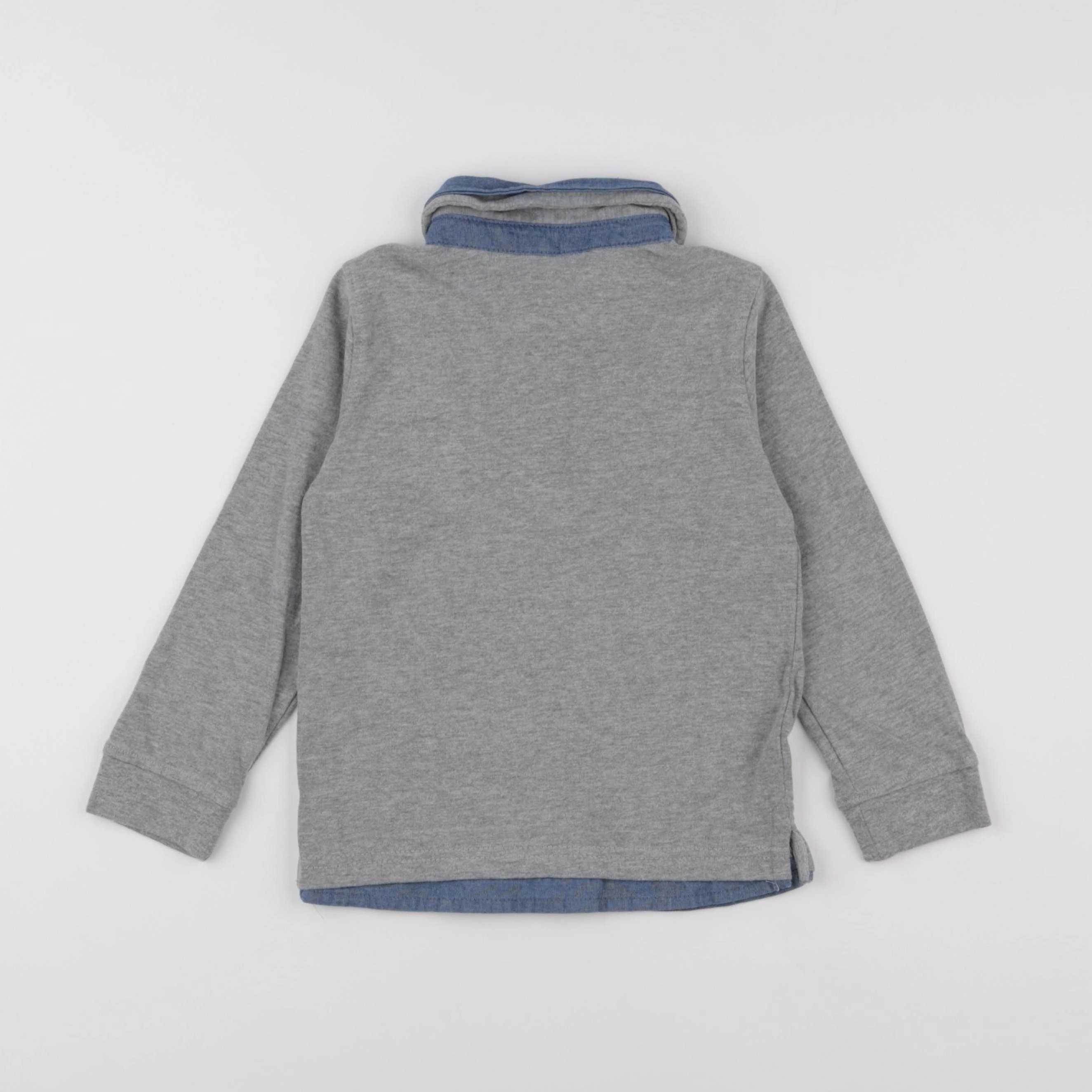 Vertbaudet - polo gris - 5 ans