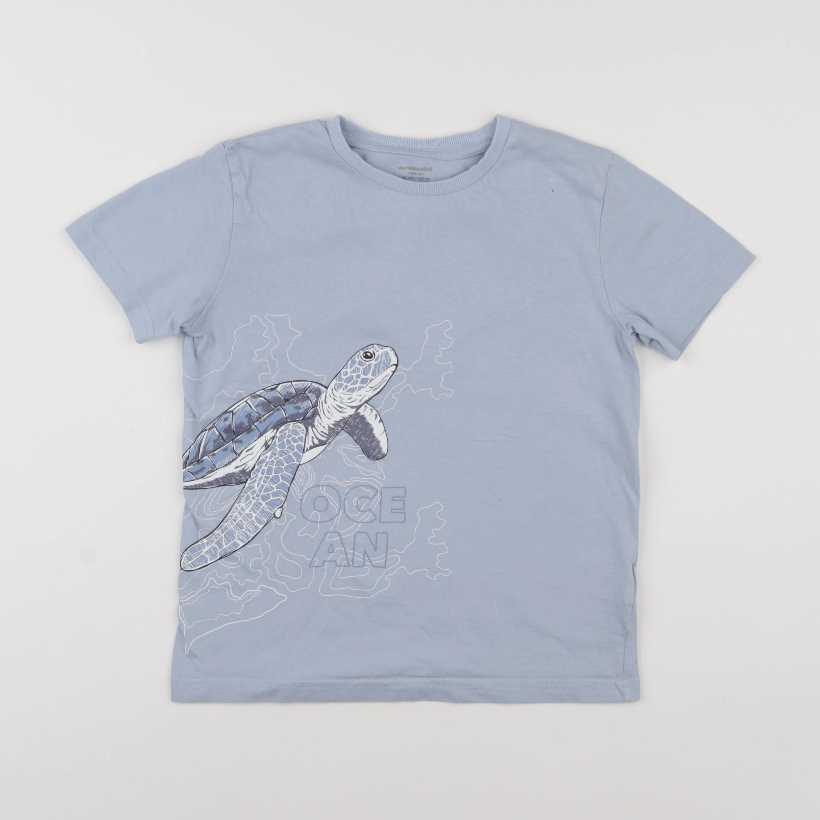 Vertbaudet - tee-shirt bleu - 10 ans