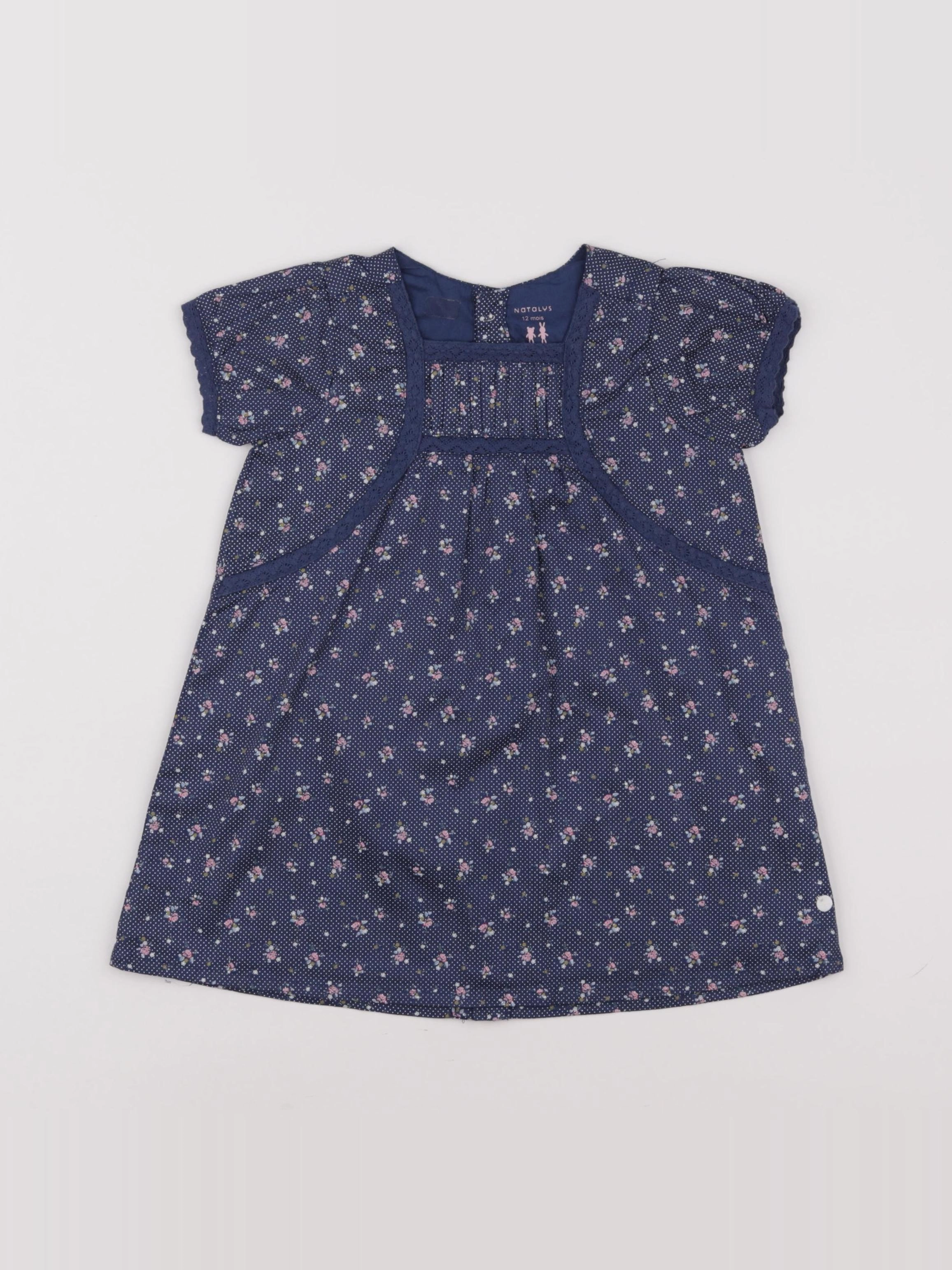 Natalys - robe bleu - 12 mois