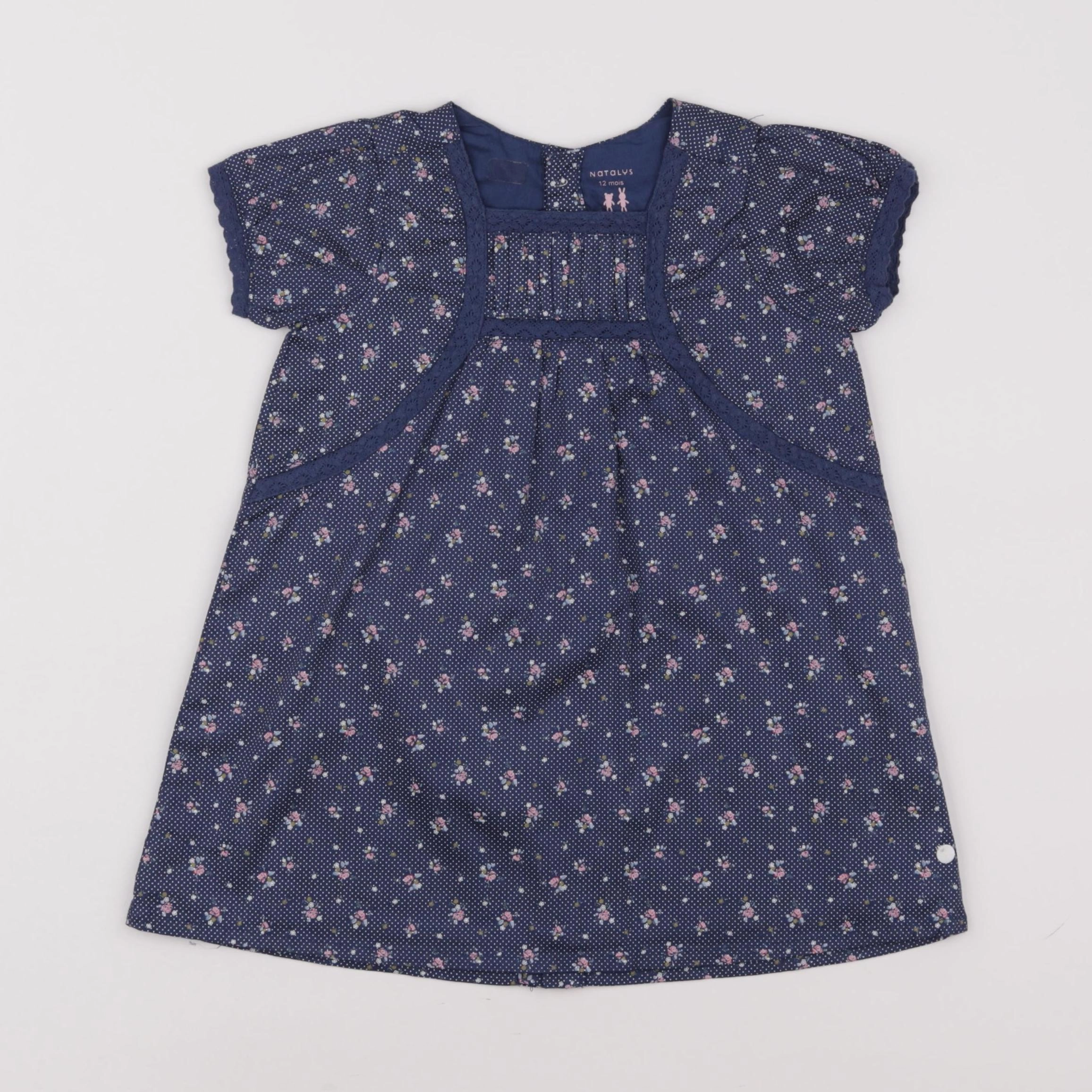 Natalys - robe bleu - 12 mois