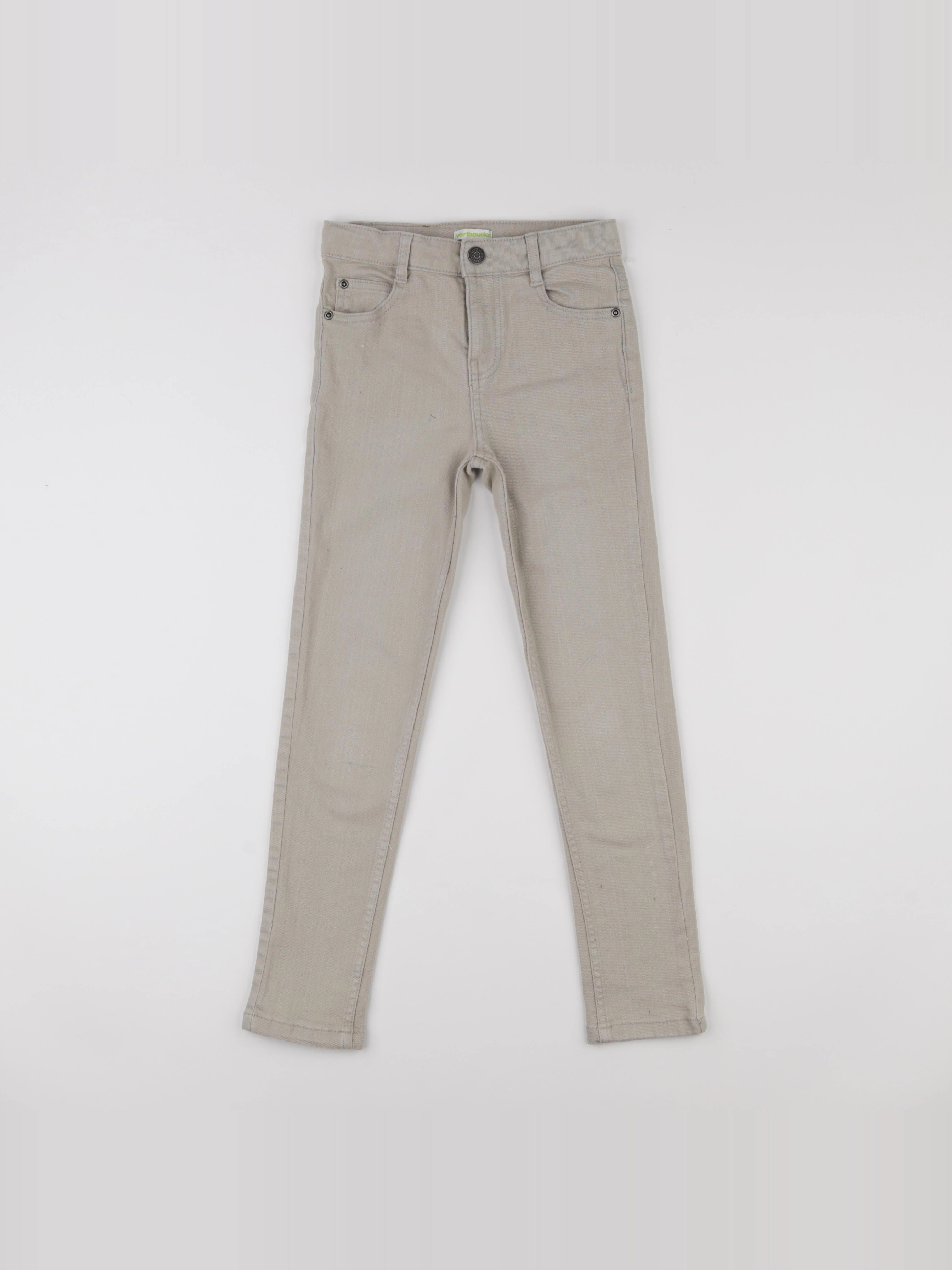 Vertbaudet - pantalon beige - 8 ans