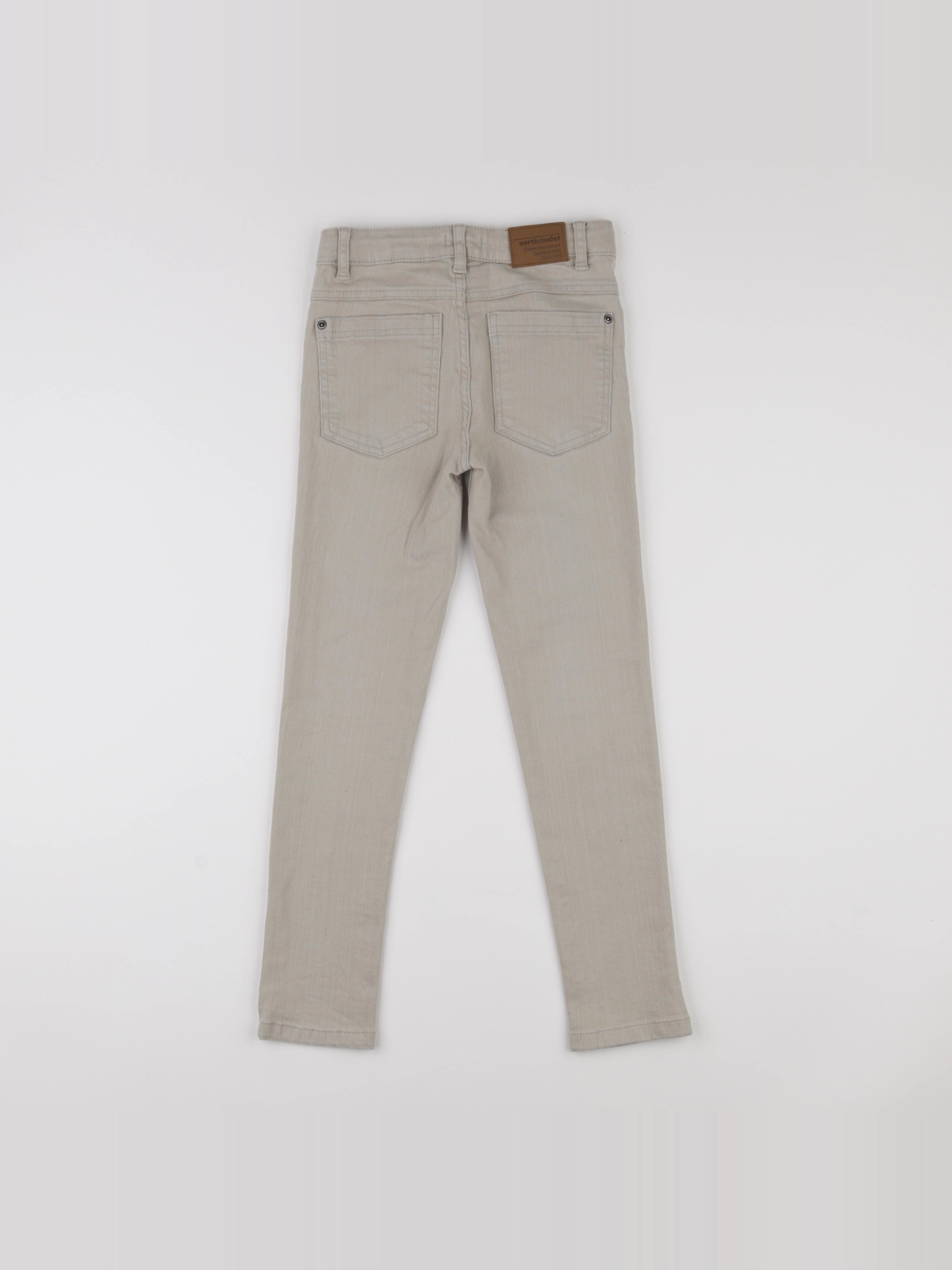 Vertbaudet - pantalon beige - 8 ans