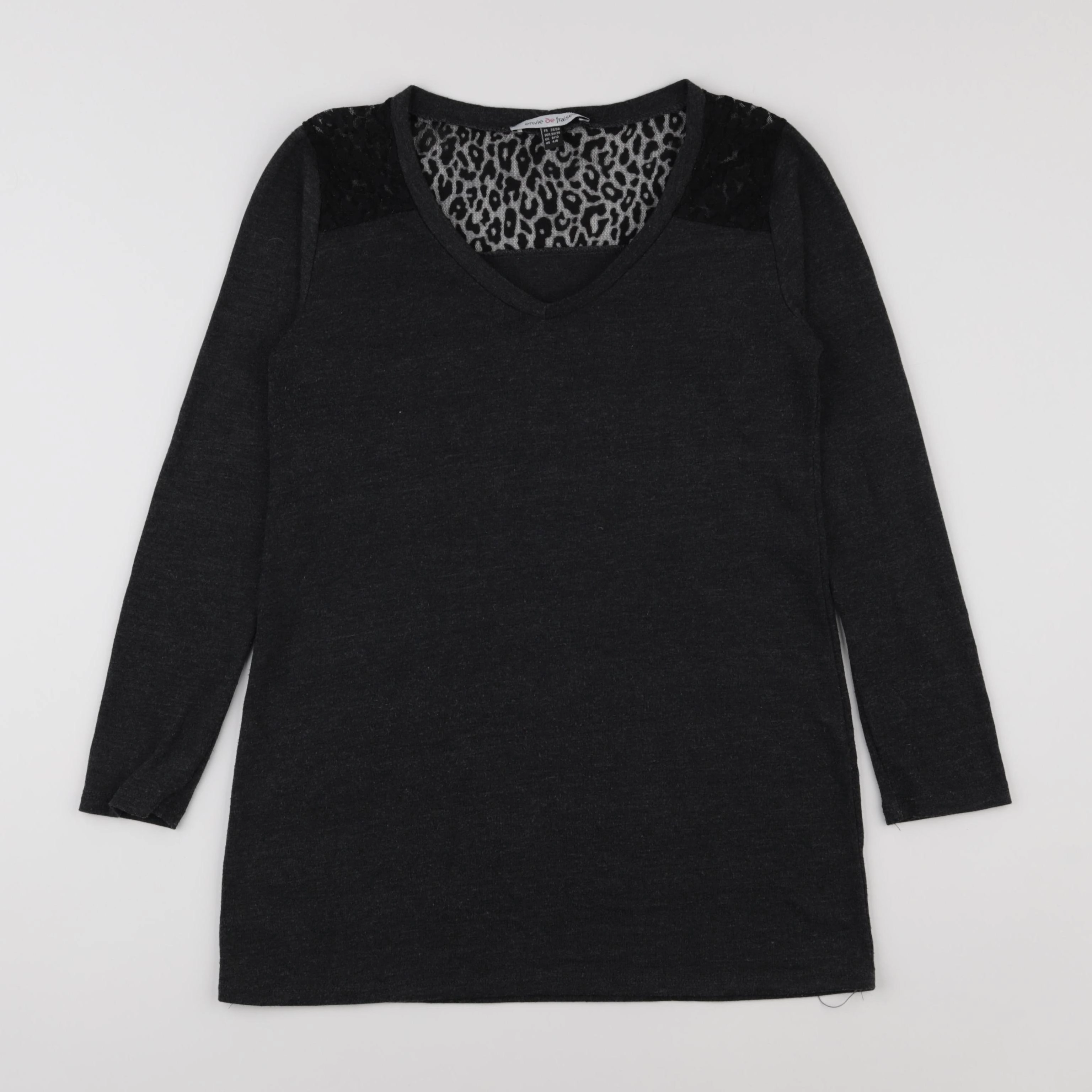 Envie de fraise - tee-shirt grossesse gris, noir - 36 à 38