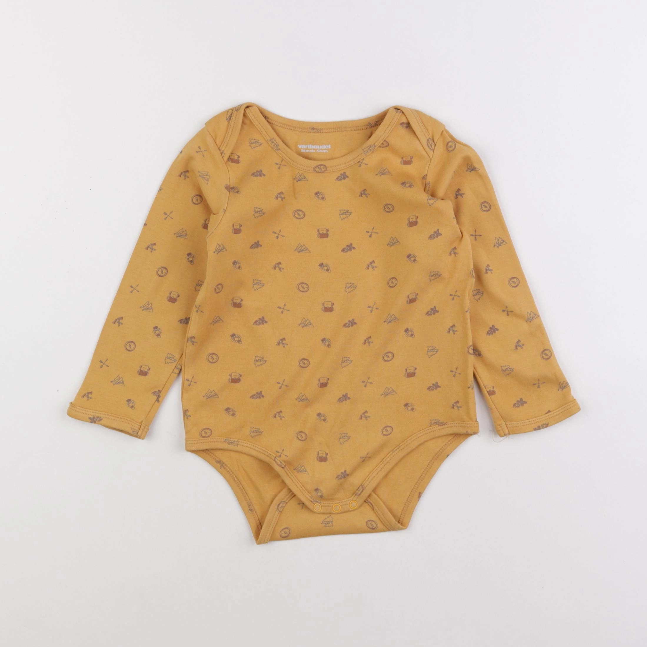 Vertbaudet - body jaune - 36 mois